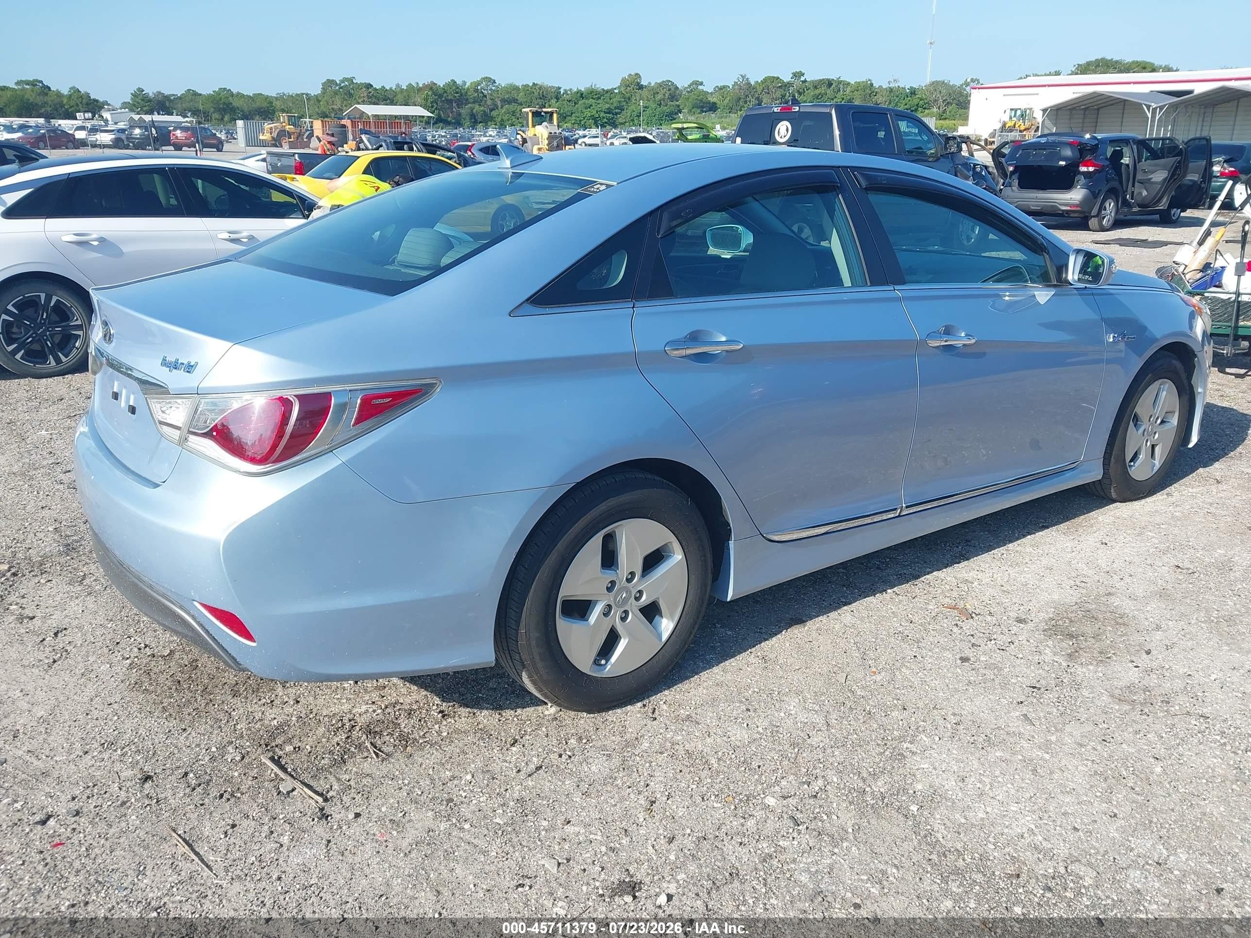 2011 Hyundai Sonata Hybrid   Light Blue vin: KMHEC4A4XBA001509