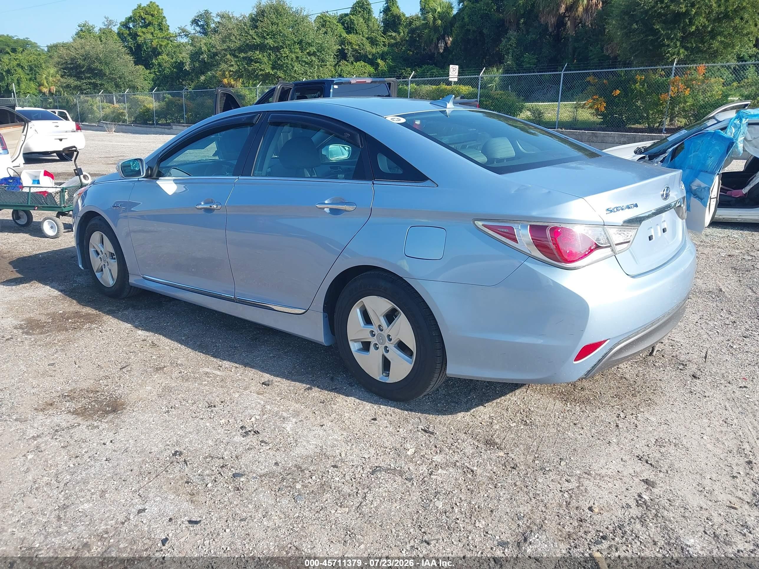 2011 Hyundai Sonata Hybrid   Light Blue vin: KMHEC4A4XBA001509