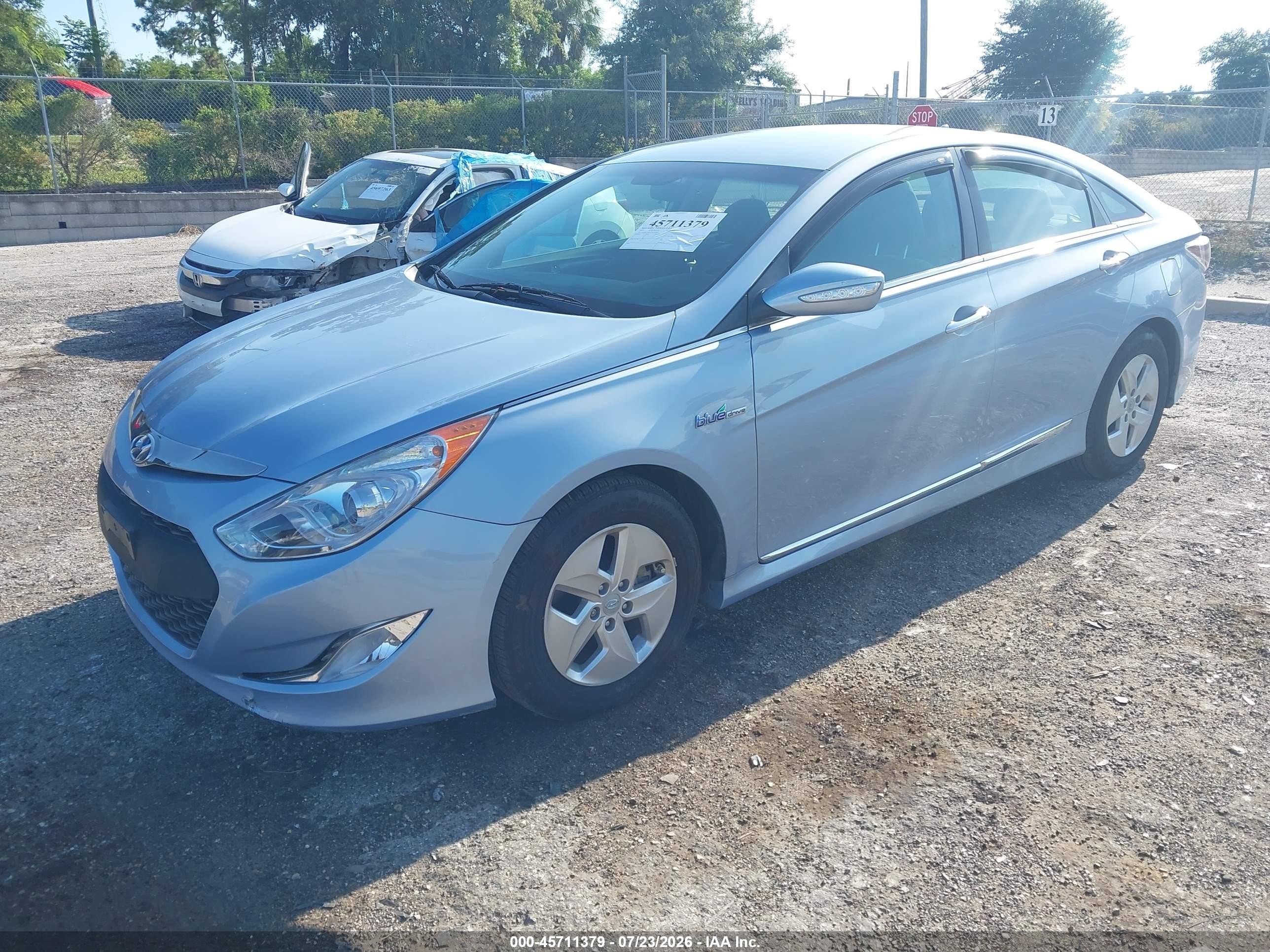 2011 Hyundai Sonata Hybrid   Light Blue vin: KMHEC4A4XBA001509