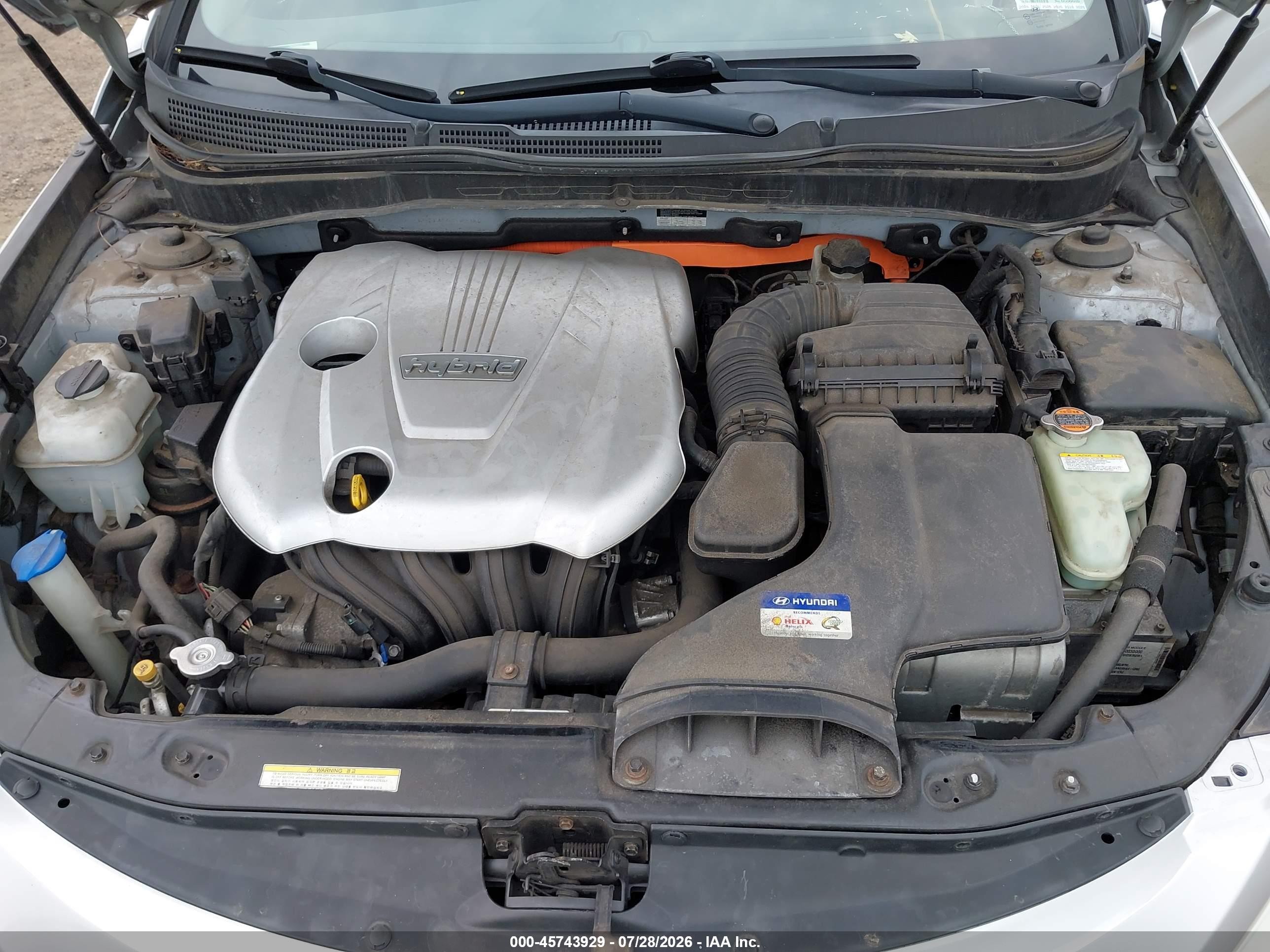 2011 Hyundai Sonata Hybrid   Silver vin: KMHEC4A4XBA003048