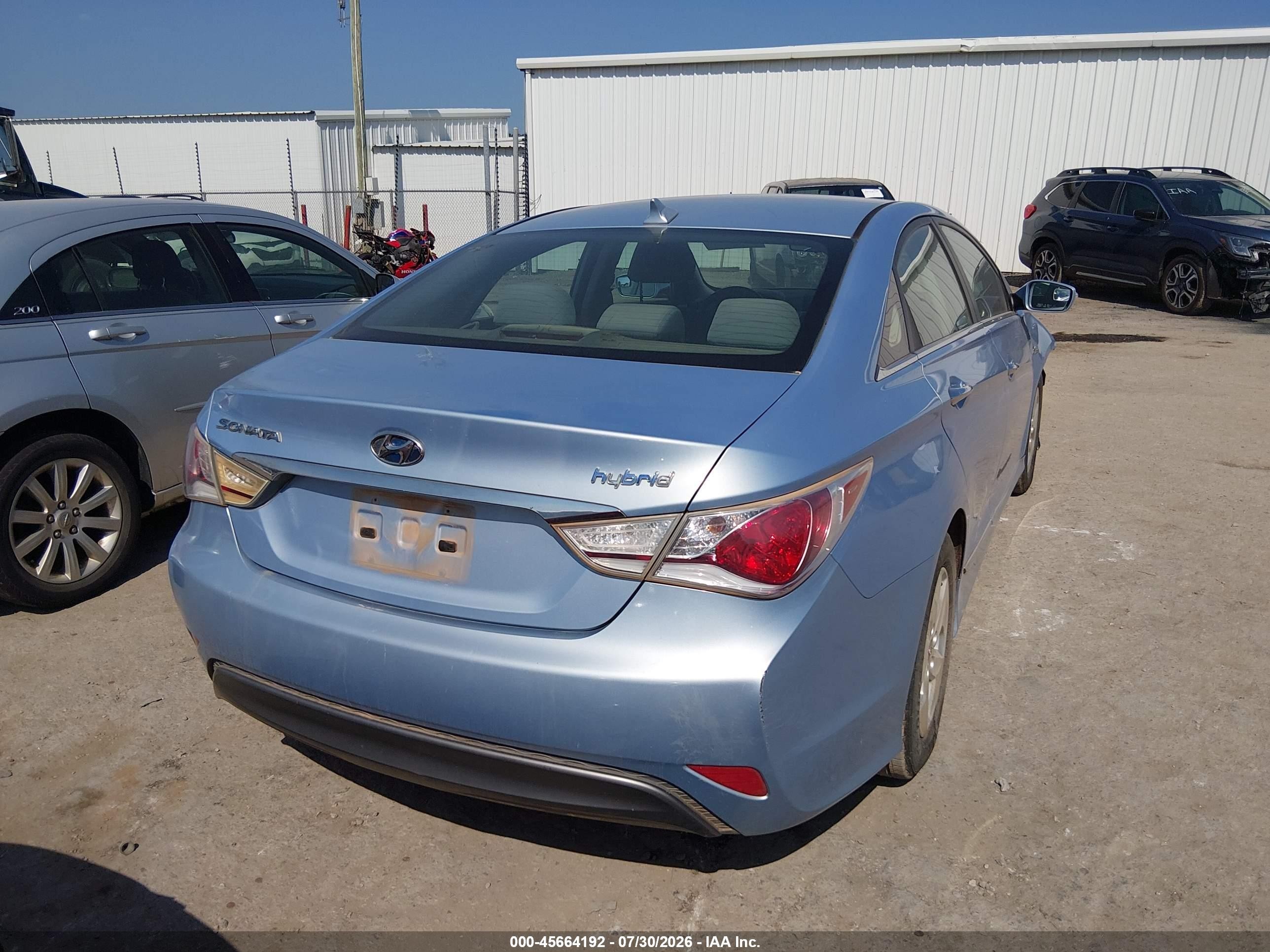 2011 Hyundai Sonata Hybrid   Light Blue vin: KMHEC4A4XBA005480