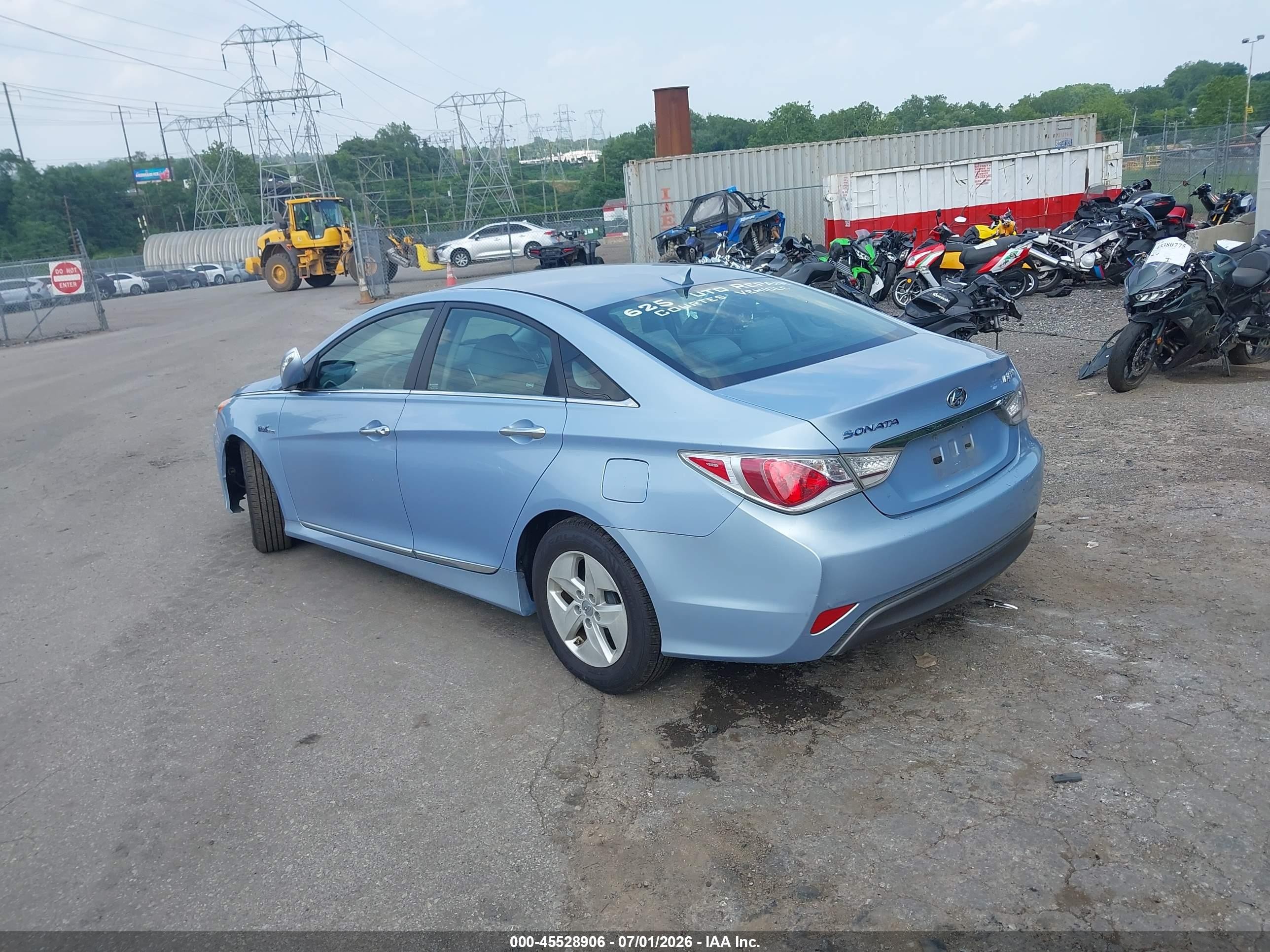 2011 Hyundai Sonata Hybrid   Light Blue vin: KMHEC4A4XBA006578
