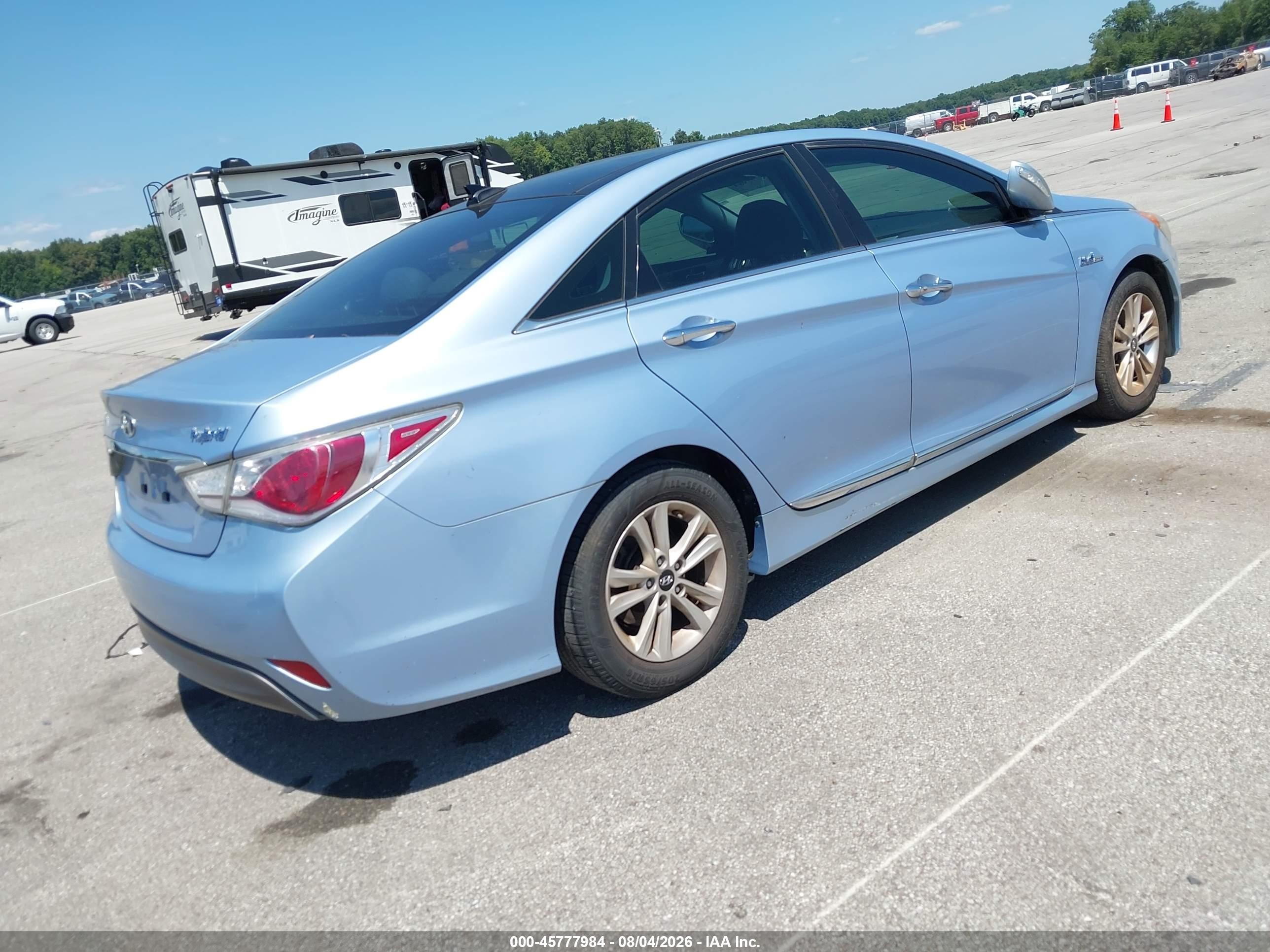 2012 Hyundai Sonata Hybrid   Blue vin: KMHEC4A4XCA026301