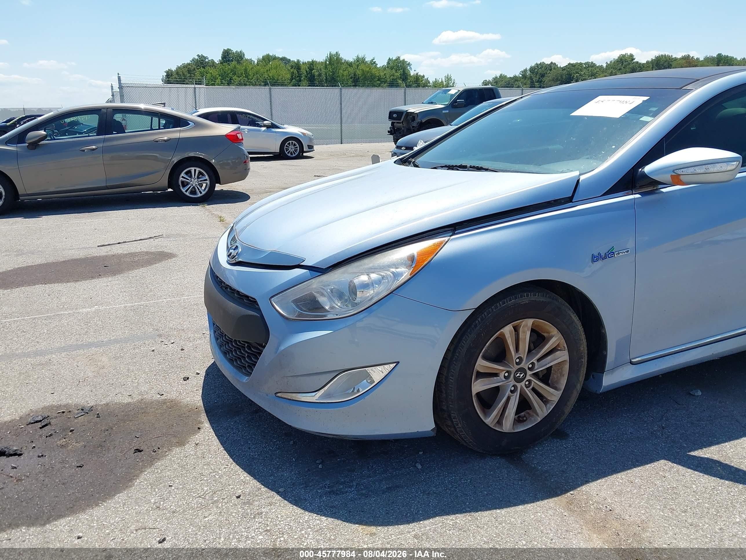 2012 Hyundai Sonata Hybrid   Blue vin: KMHEC4A4XCA026301