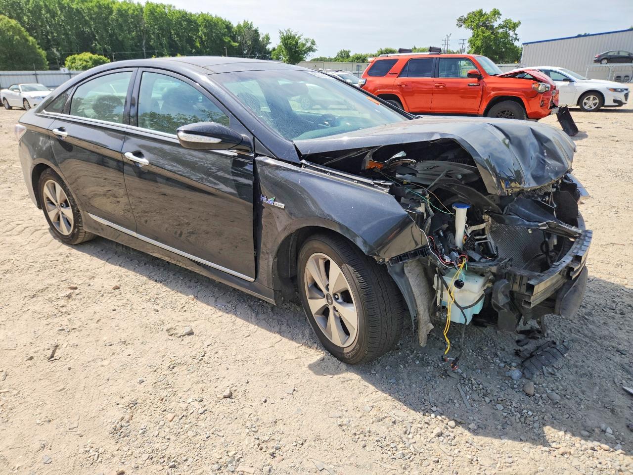 2012 Hyundai Sonata Hybrid Black vin: KMHEC4A4XCA043857