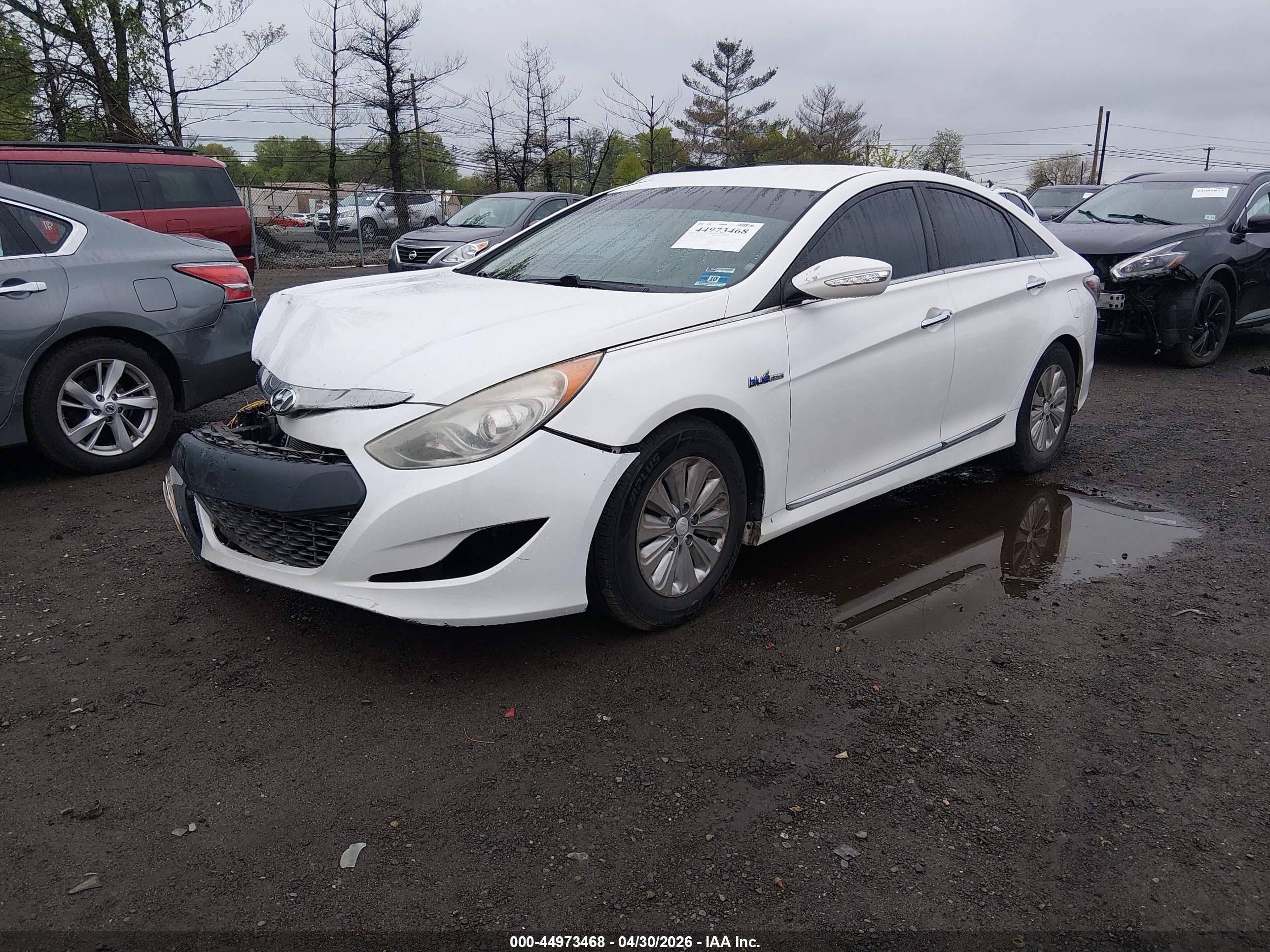2013 Hyundai Sonata Hybrid Limited Белый vin: KMHEC4A4XDA092218