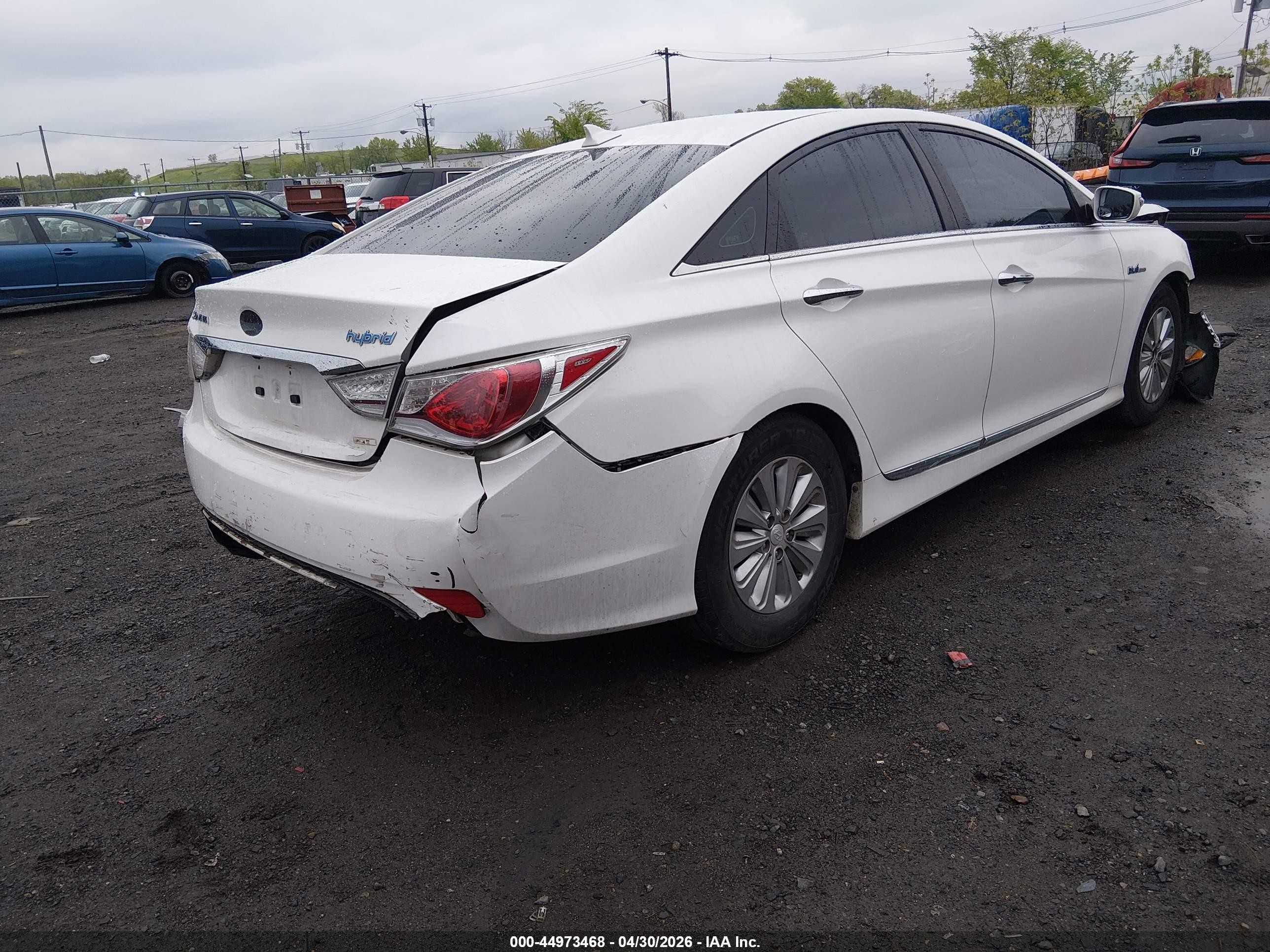 2013 Hyundai Sonata Hybrid Limited Белый vin: KMHEC4A4XDA092218
