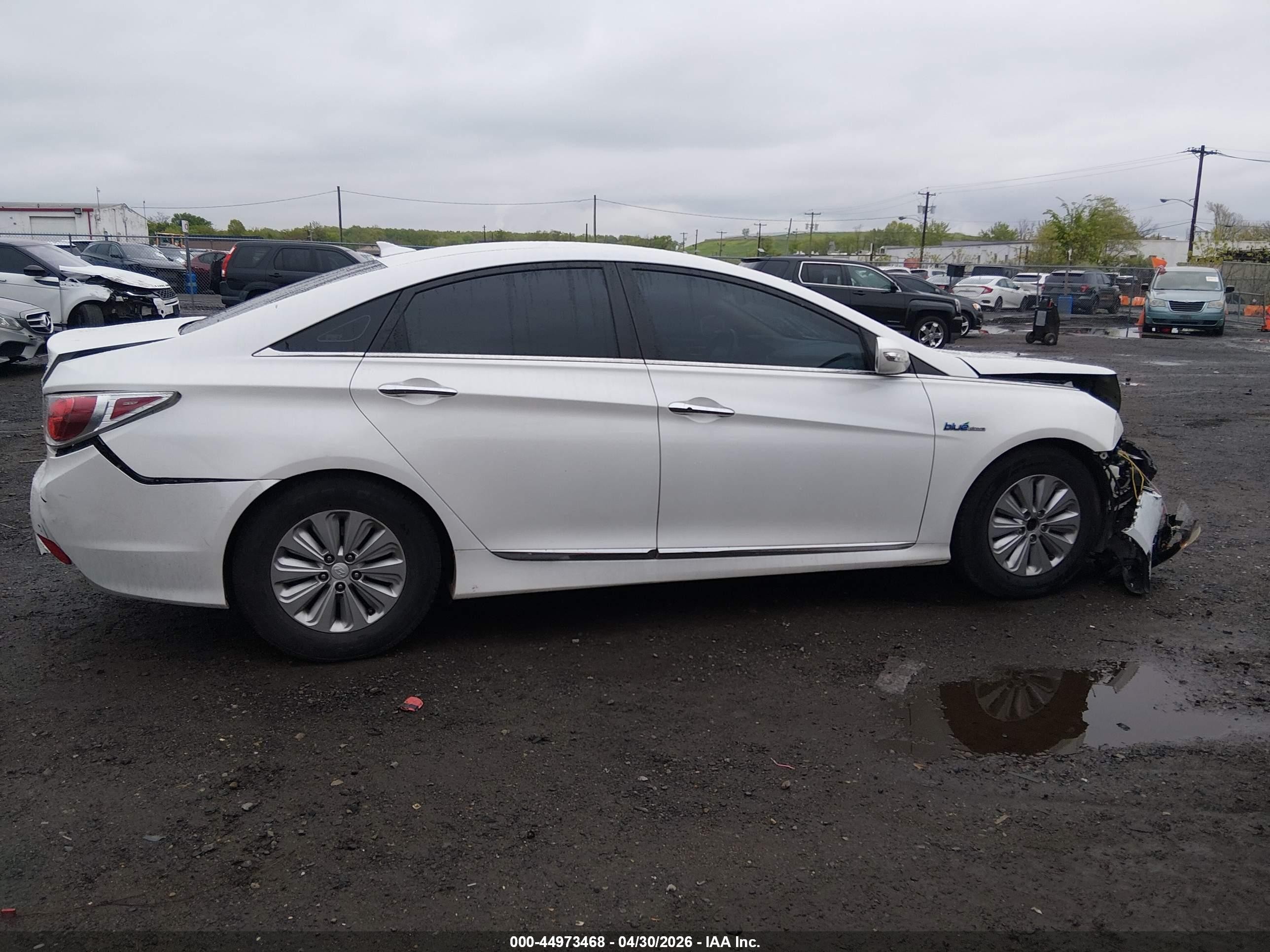 2013 Hyundai Sonata Hybrid Limited Белый vin: KMHEC4A4XDA092218