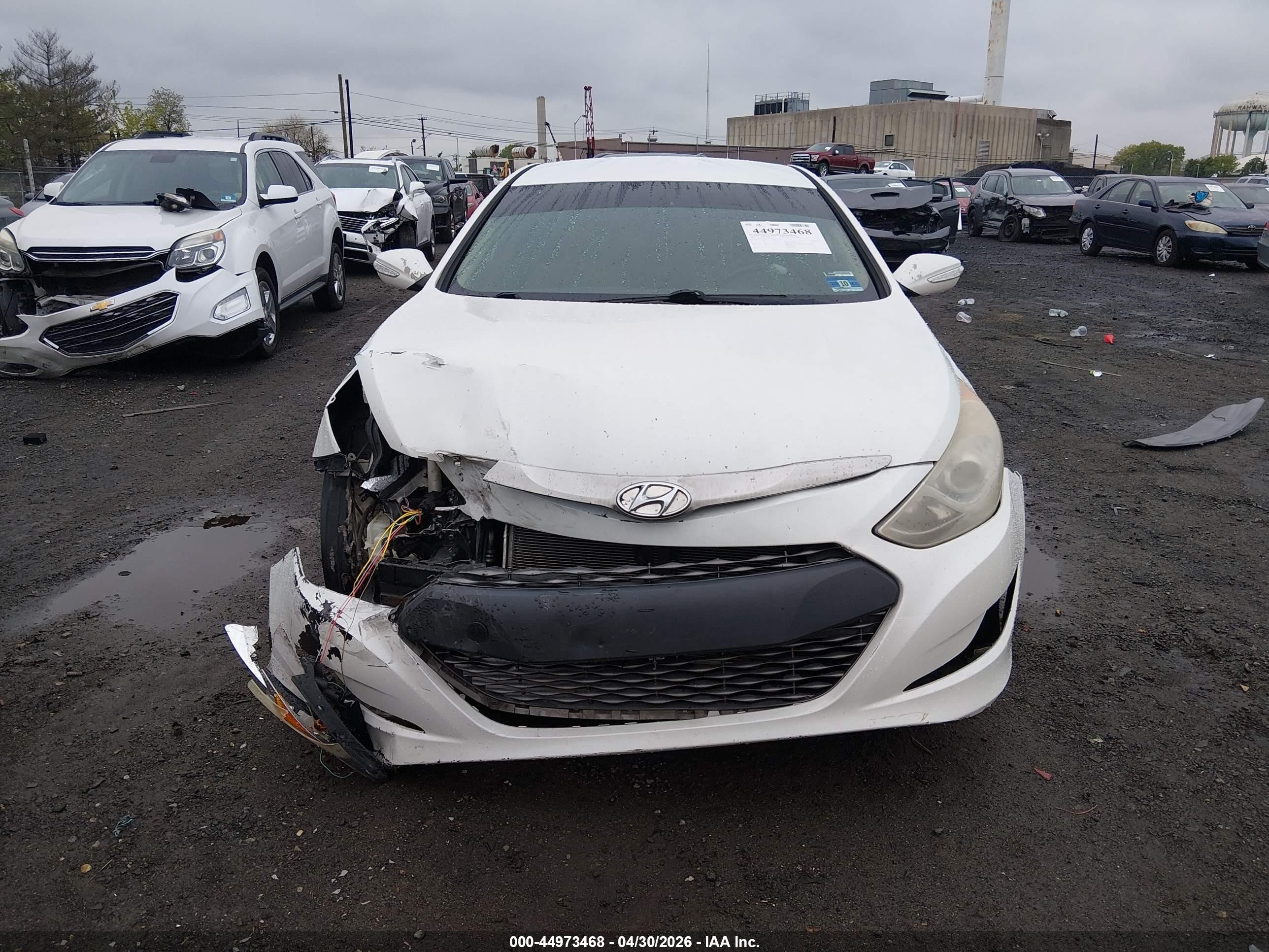 2013 Hyundai Sonata Hybrid Limited Белый vin: KMHEC4A4XDA092218