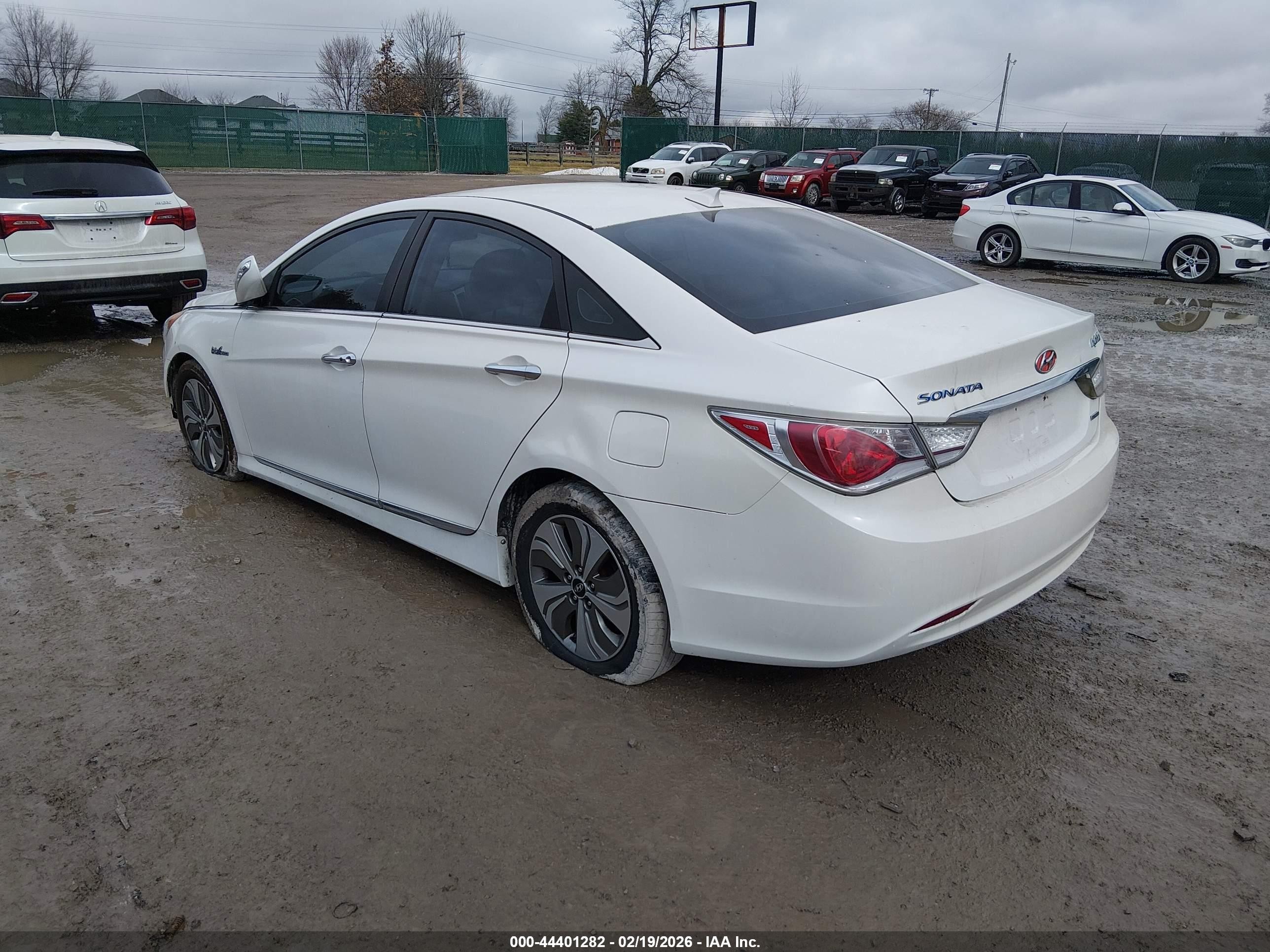 2013 Hyundai Sonata Hybrid Limited White vin: KMHEC4A4XDA092655