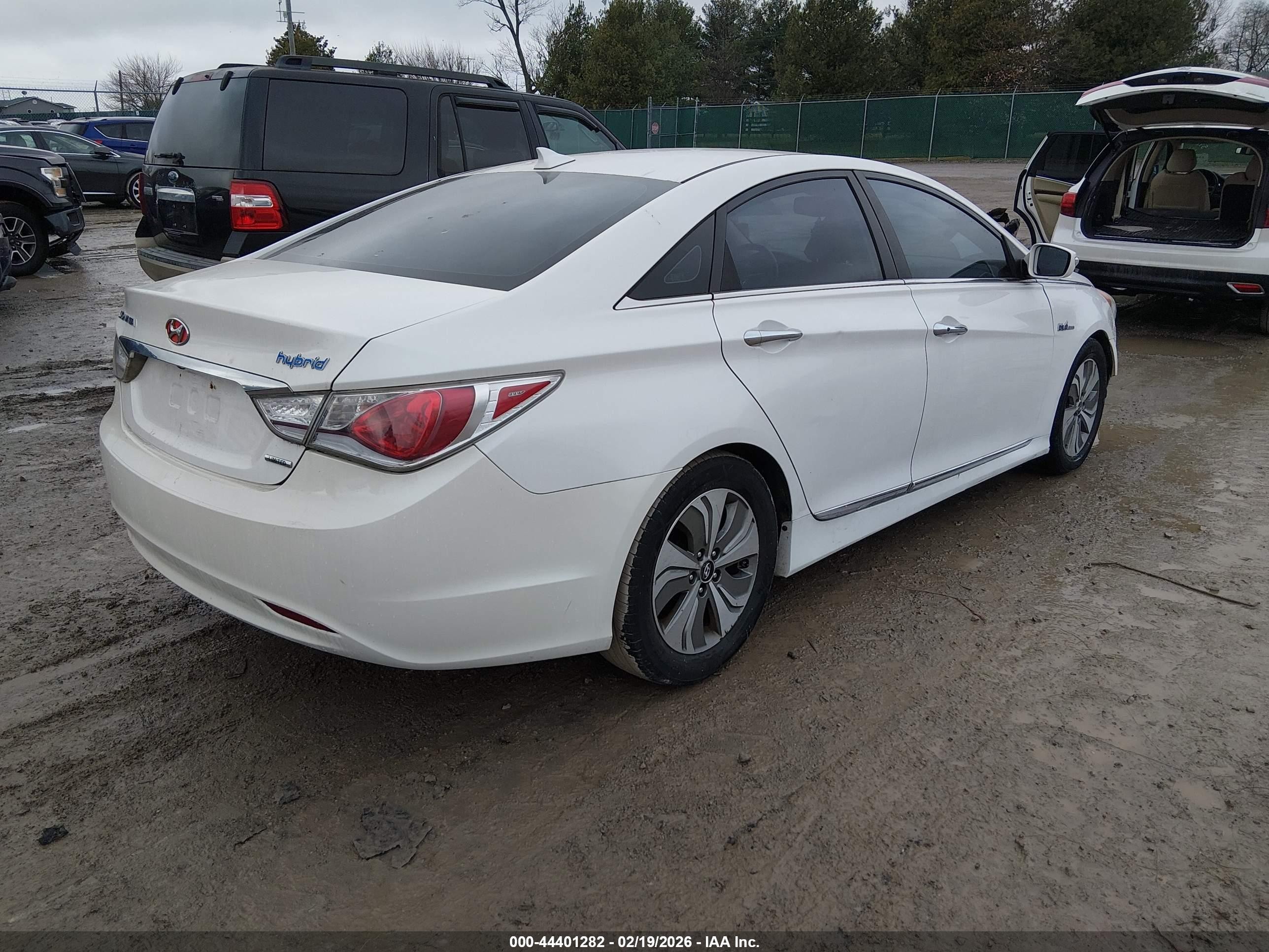 2013 Hyundai Sonata Hybrid Limited White vin: KMHEC4A4XDA092655
