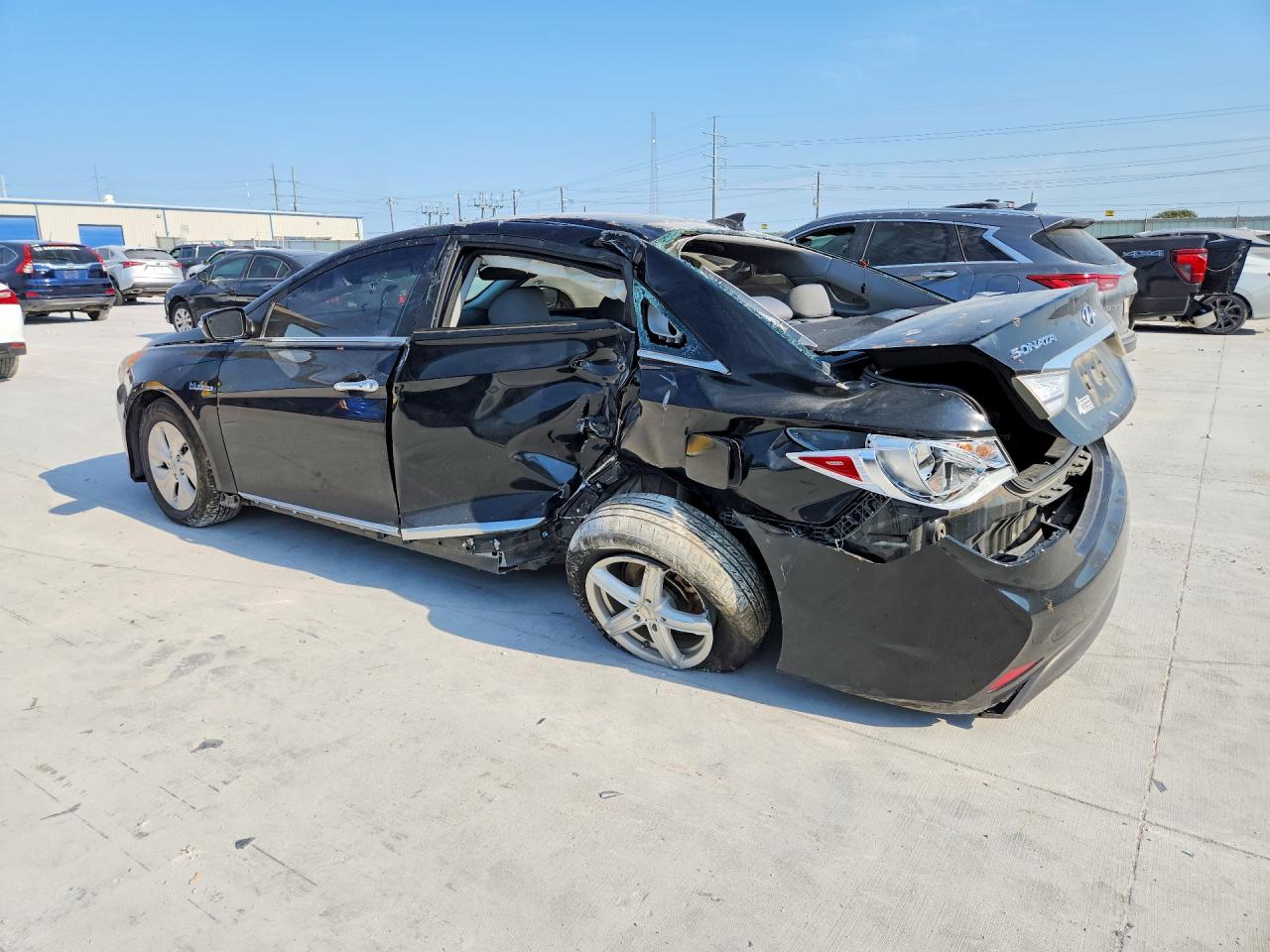 2013 Hyundai Sonata Hybrid Black vin: KMHEC4A4XDA096267