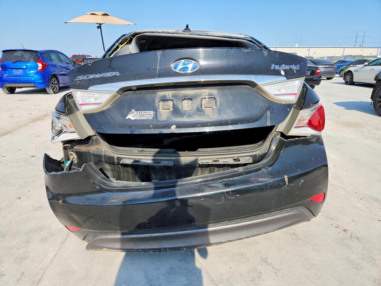 2013 Hyundai Sonata Hybrid Black vin: KMHEC4A4XDA096267