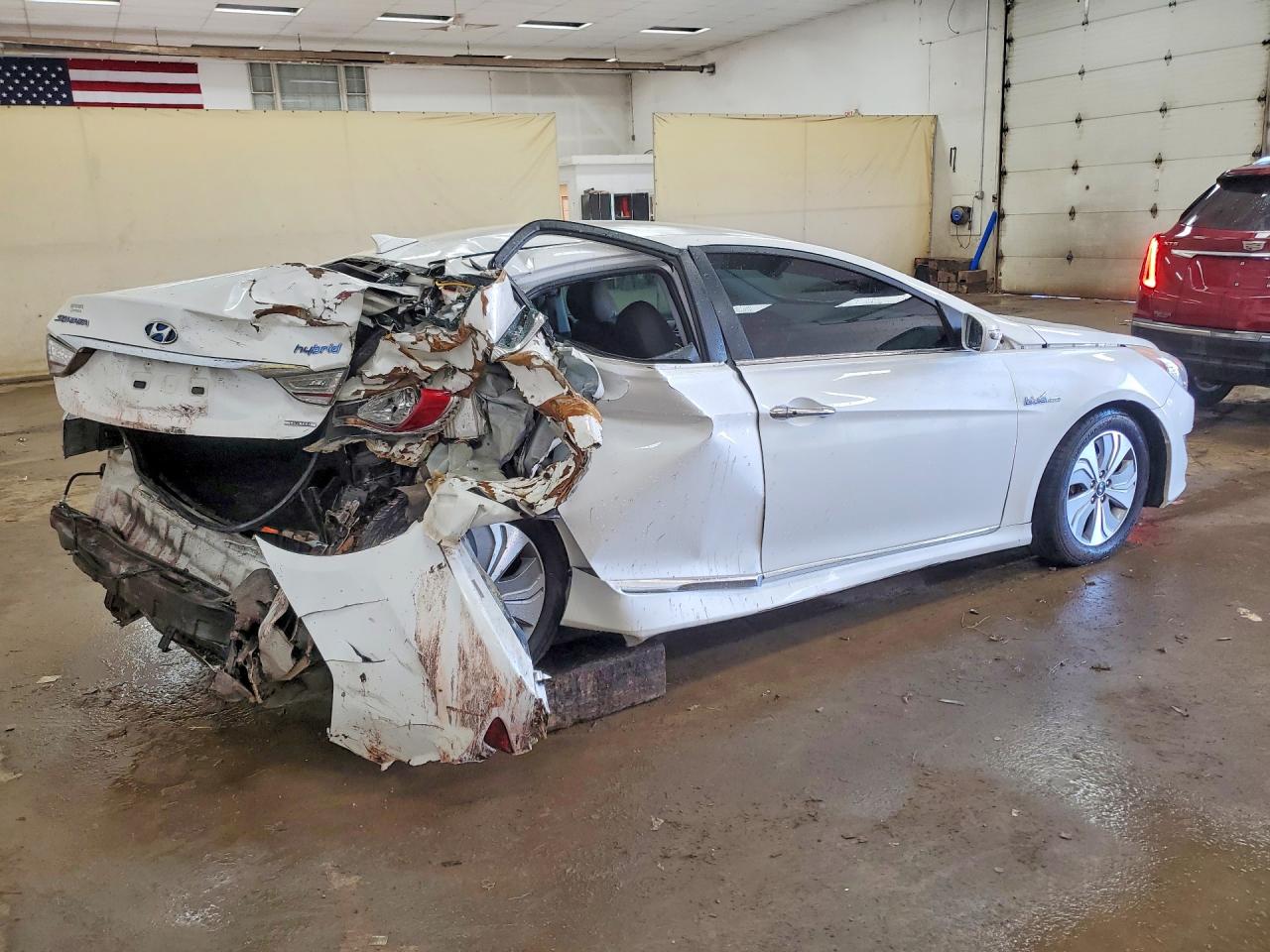 2013 Hyundai Sonata Hybrid White vin: KMHEC4A4XDA099590