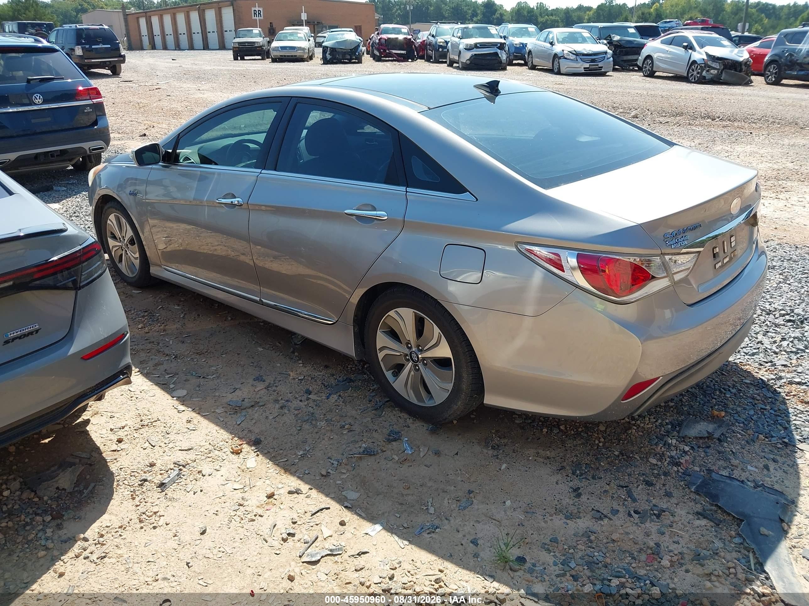 2014 Hyundai Sonata Hybrid Limited Серебряный vin: KMHEC4A4XEA105700