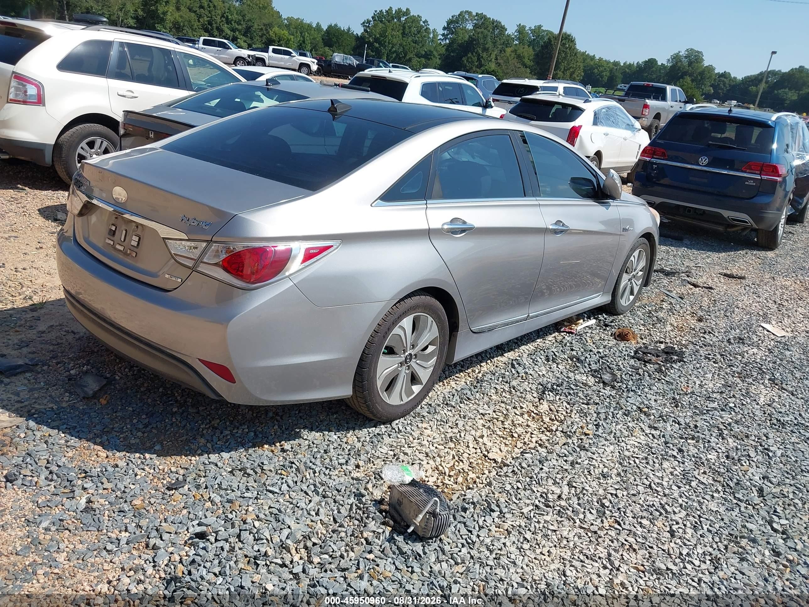 2014 Hyundai Sonata Hybrid Limited Серебряный vin: KMHEC4A4XEA105700