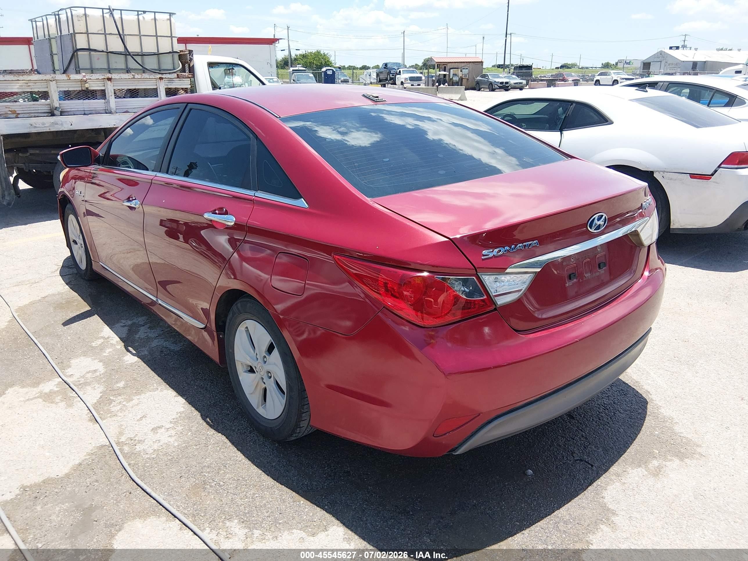 2014 Hyundai Sonata Hybrid   Red vin: KMHEC4A4XEA109780