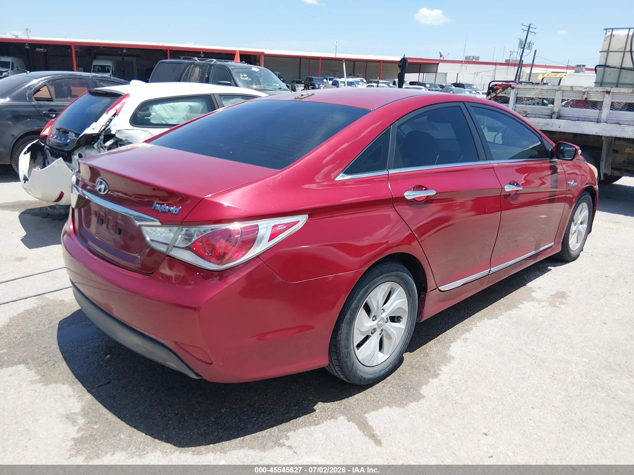 2014 Hyundai Sonata Hybrid   Red vin: KMHEC4A4XEA109780