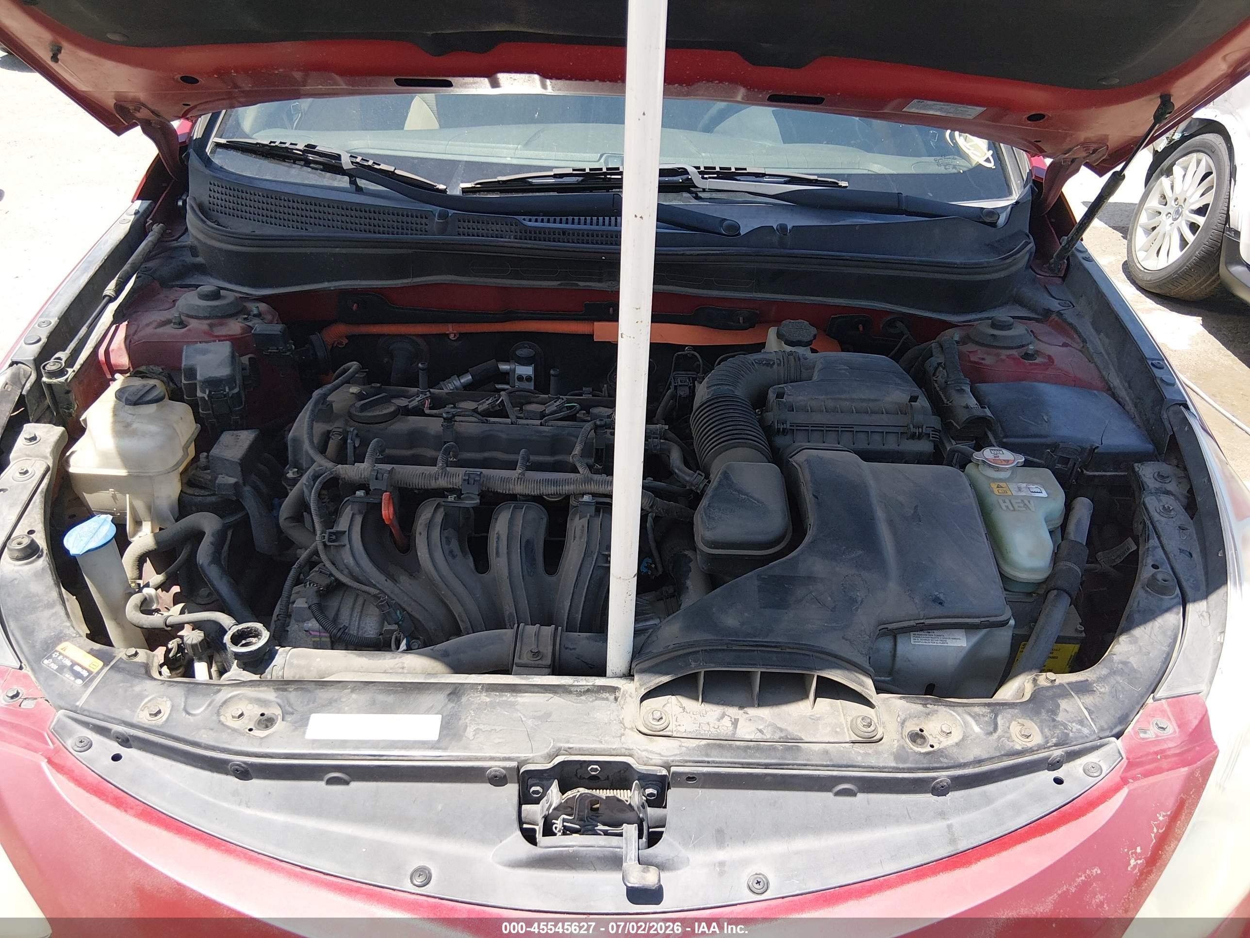2014 Hyundai Sonata Hybrid   Red vin: KMHEC4A4XEA109780