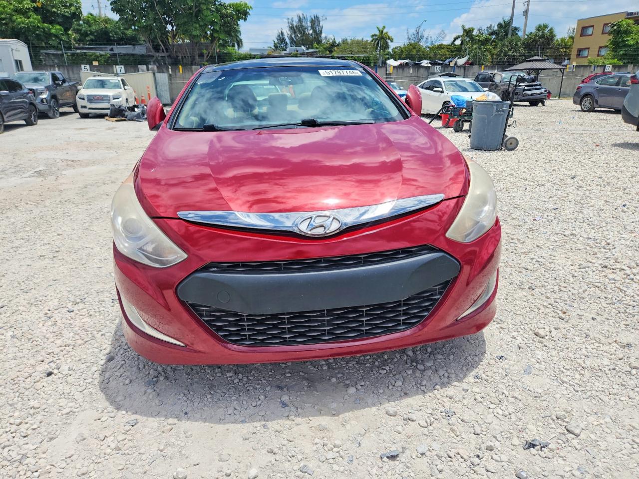 2014 Hyundai Sonata Hybrid Red vin: KMHEC4A4XEA115756