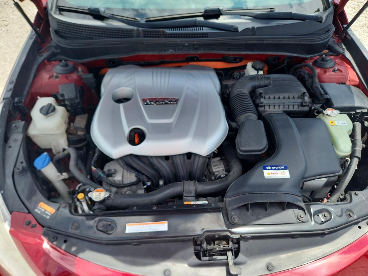 2014 Hyundai Sonata Hybrid Red vin: KMHEC4A4XEA115756
