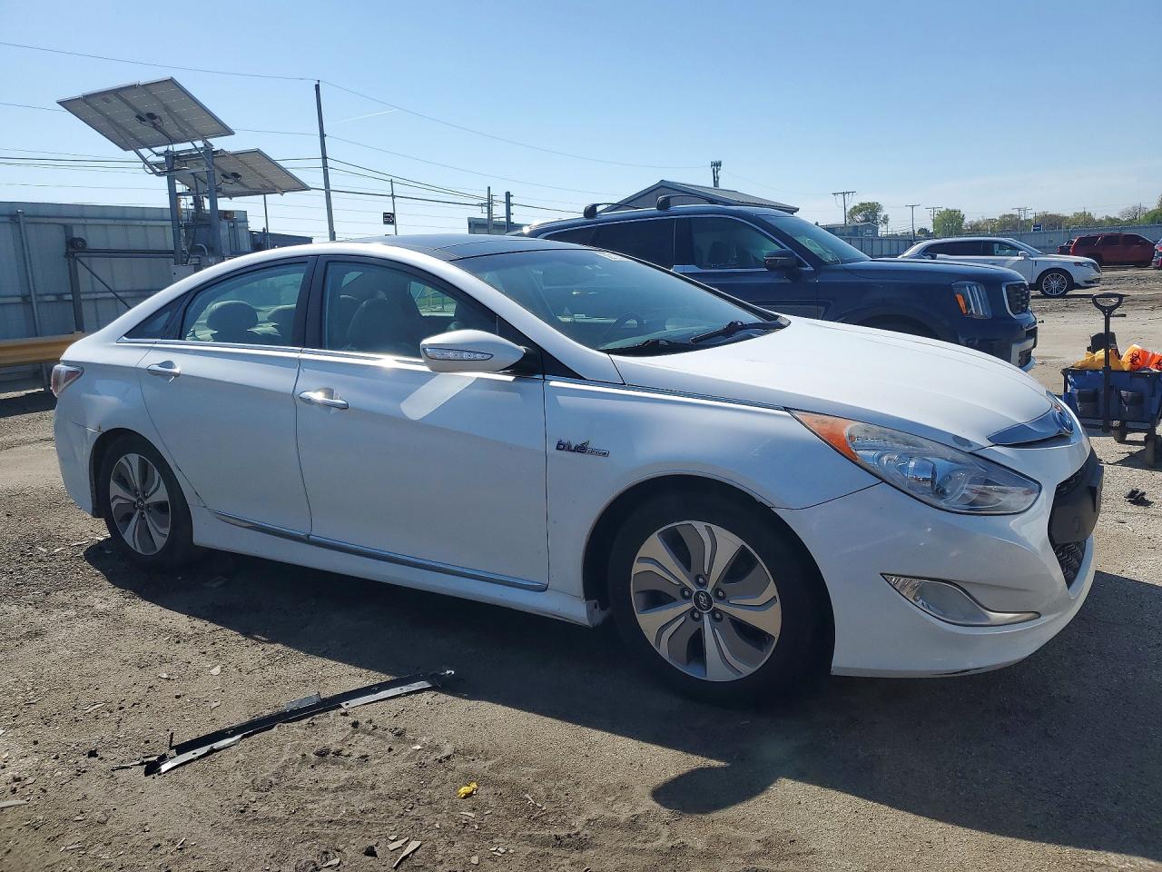 2015 Hyundai Sonata Limited White vin: KMHEC4A4XFA120988
