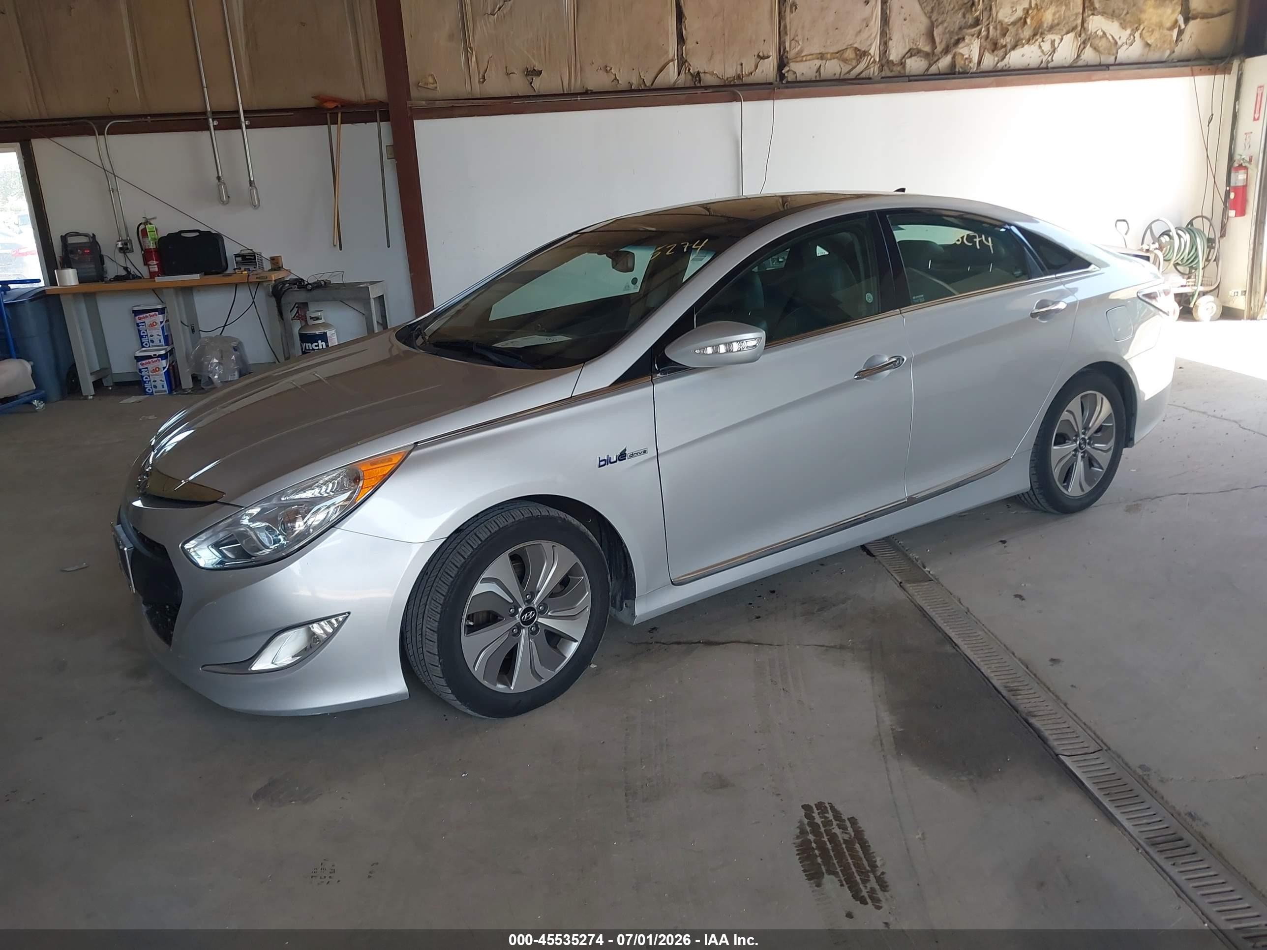 2015 Hyundai Sonata Hybrid Limited Silver vin: KMHEC4A4XFA122580