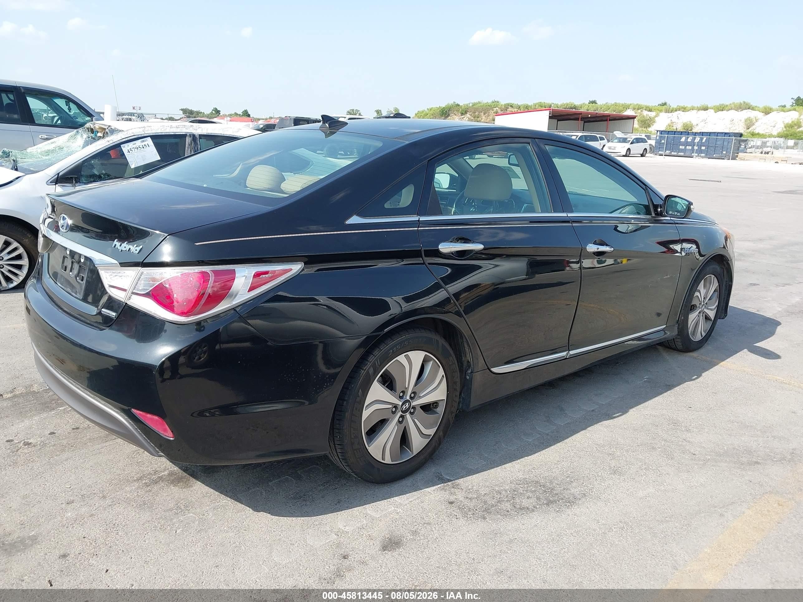 2015 Hyundai Sonata Hybrid Limited Black vin: KMHEC4A4XFA124250