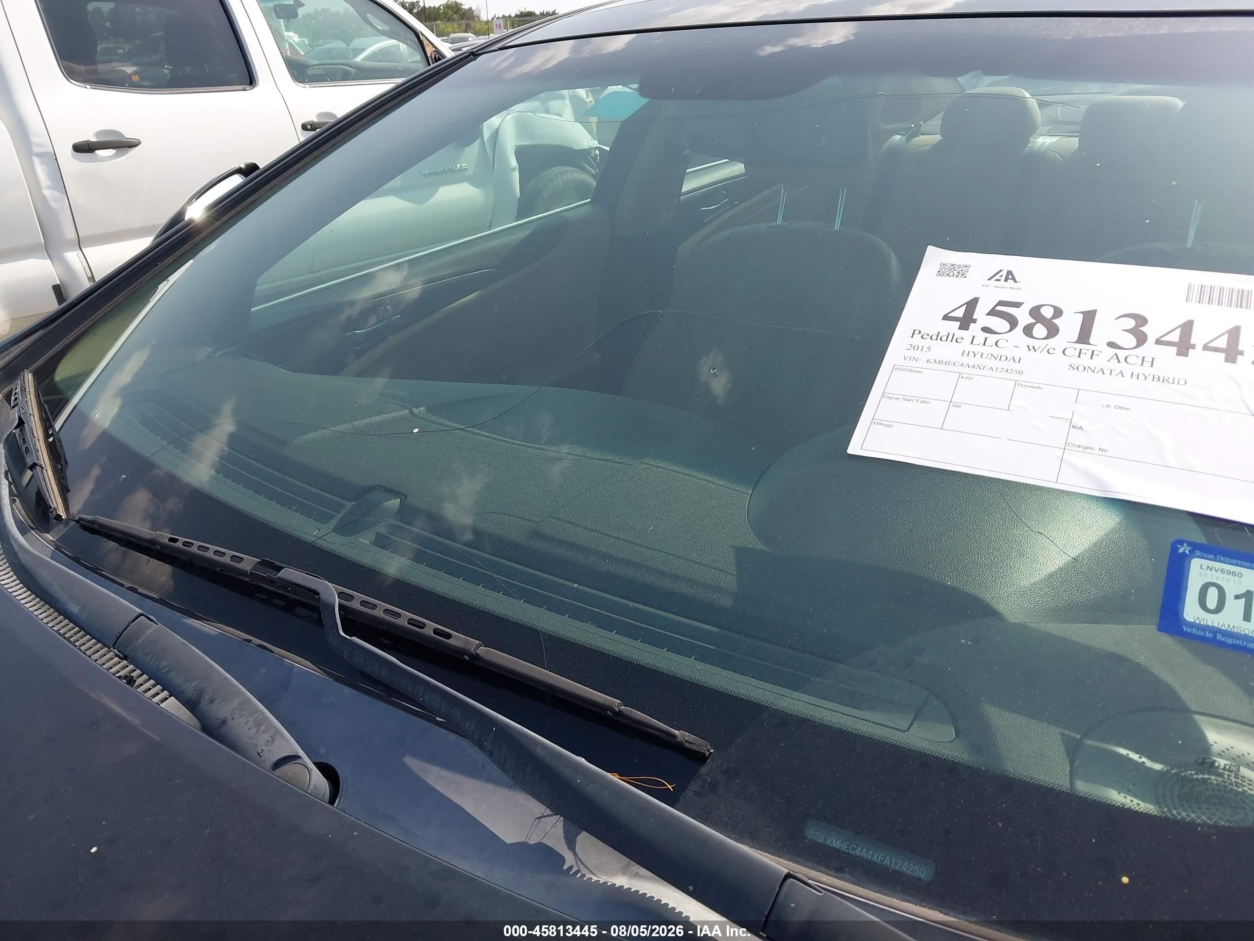 2015 Hyundai Sonata Hybrid Limited Black vin: KMHEC4A4XFA124250