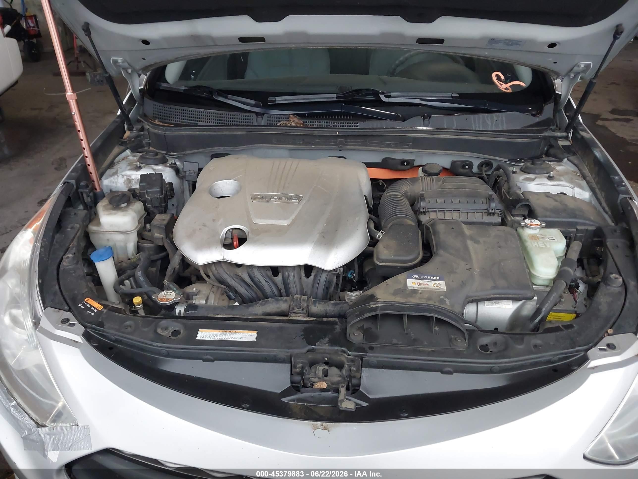 2015 Hyundai Sonata Hybrid   Gray vin: KMHEC4A4XFA128637