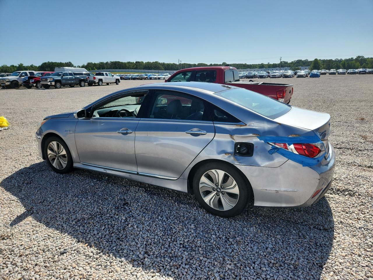 2015 Hyundai Sonata Hybrid Limited Silver vin: KMHEC4A4XFA129433