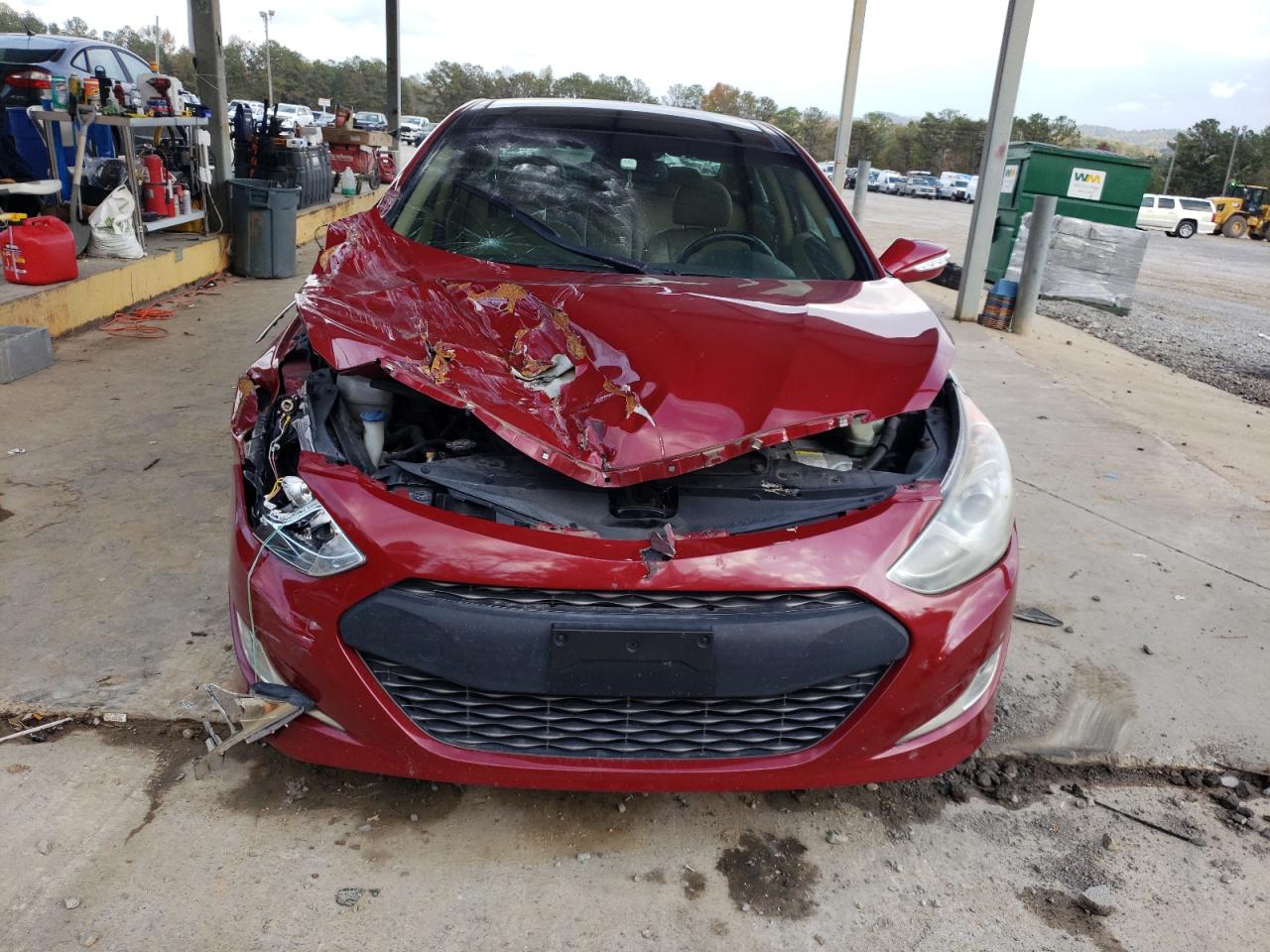 2015 Hyundai Sonata Hybrid Burgundy vin: KMHEC4A4XFA129996