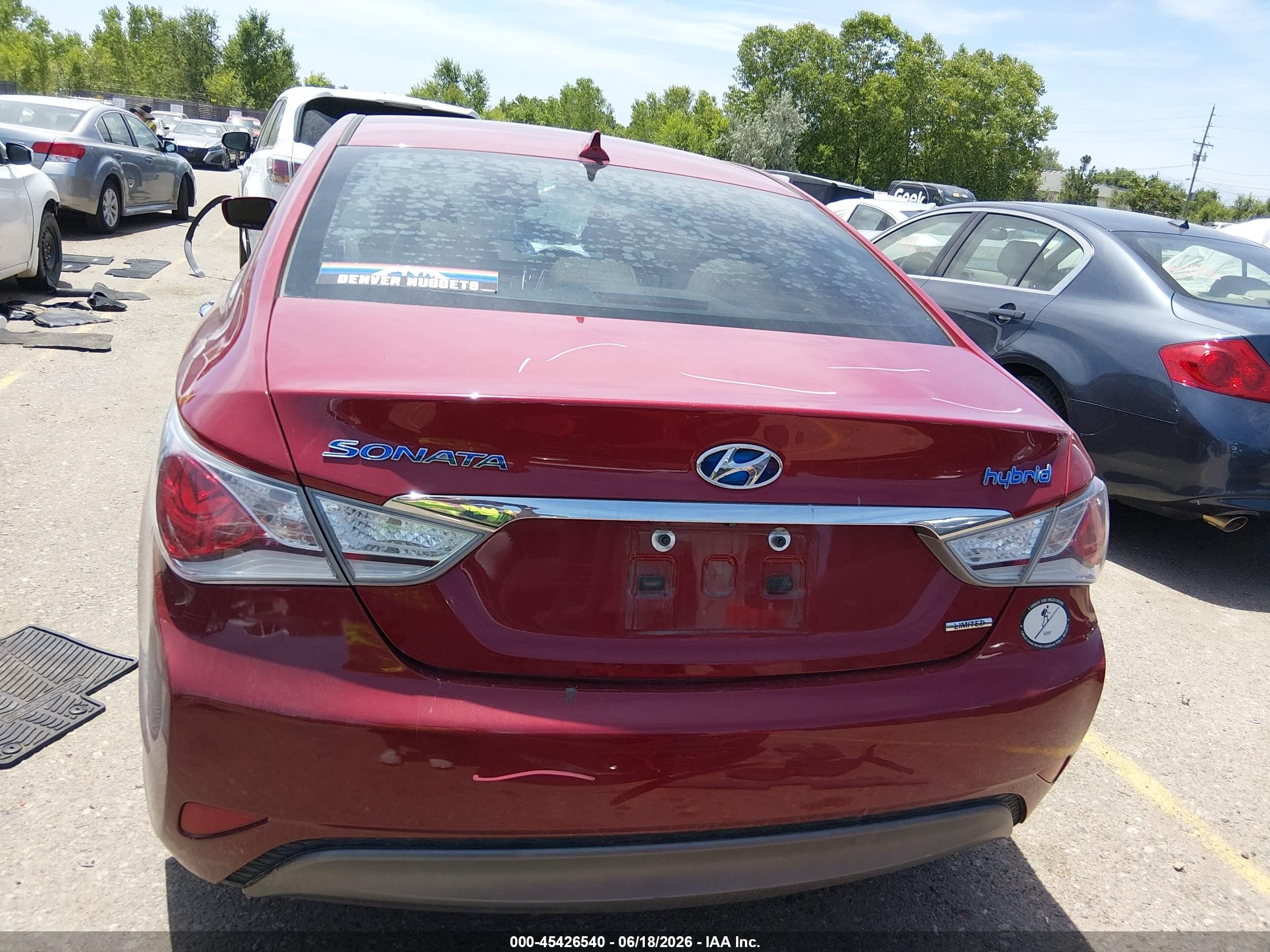 2015 Hyundai Sonata Hybrid Limited Red vin: KMHEC4A4XFA132140