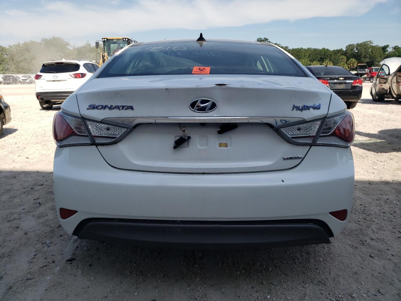 2015 Hyundai Sonata Hybrid White vin: KMHEC4A4XFA136088