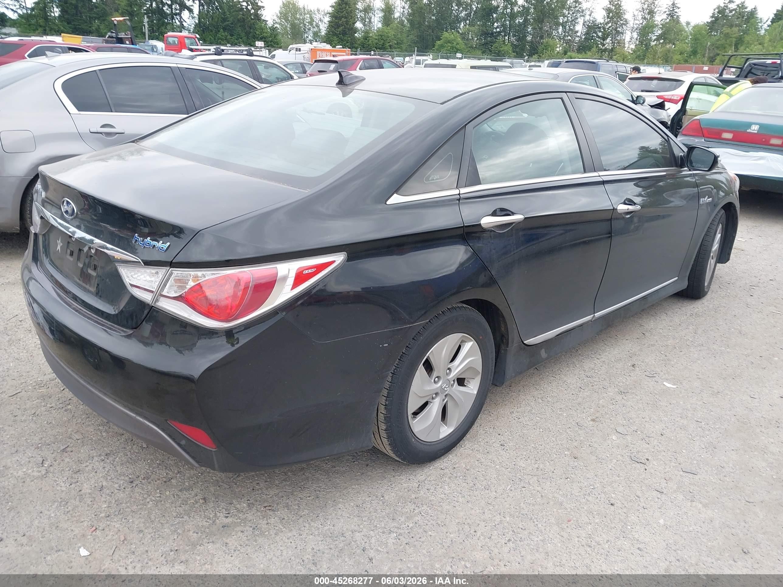 2015 Hyundai Sonata Hybrid   Black vin: KMHEC4A4XFA138276