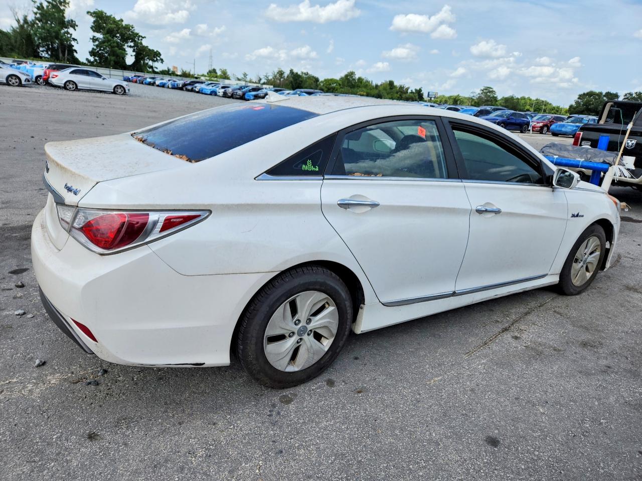 2015 Hyundai Sonata Hybrid Base White vin: KMHEC4A4XFA138651