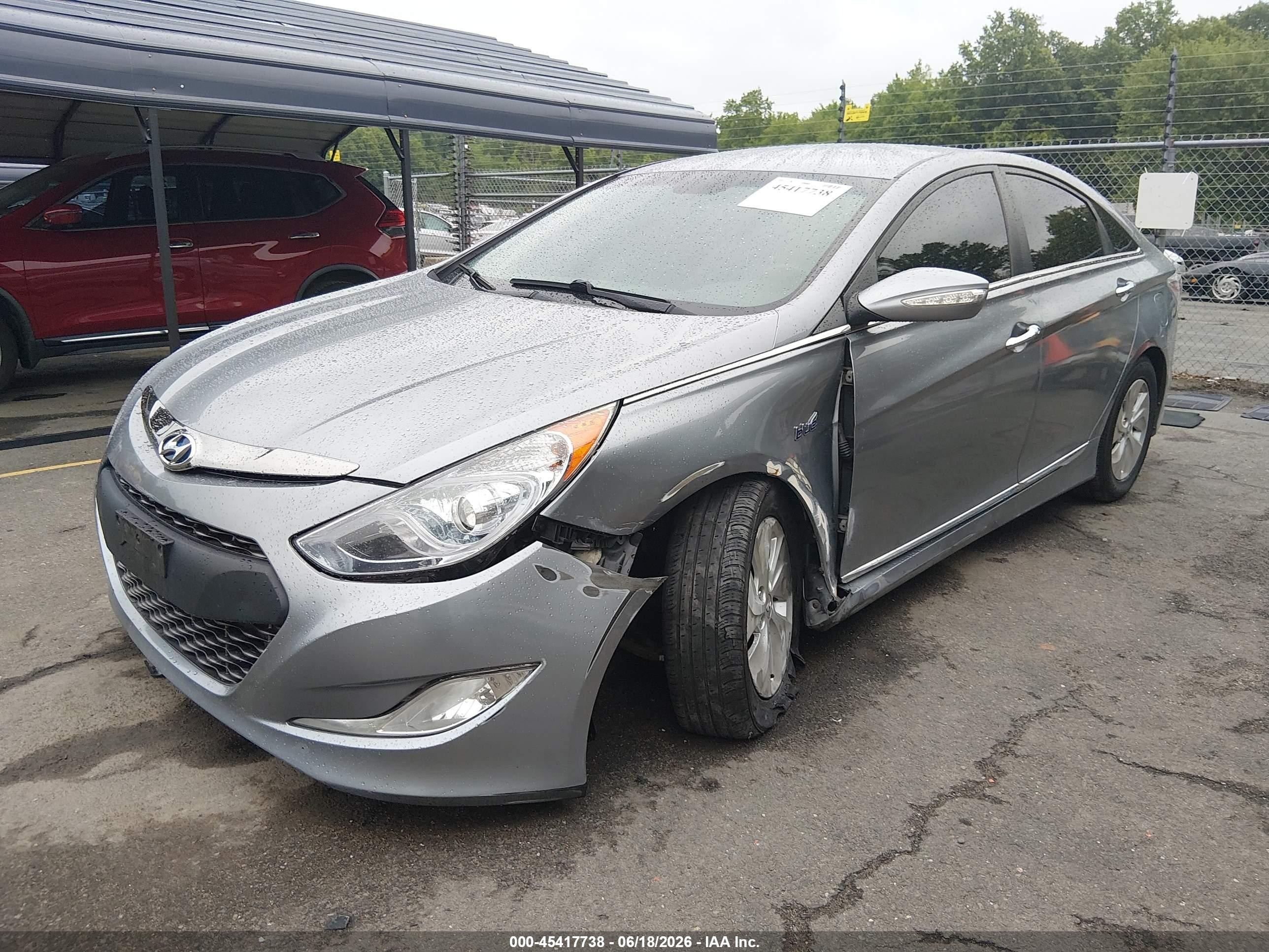 2015 Hyundai Sonata Hybrid   Серебряный vin: KMHEC4A4XFA139279