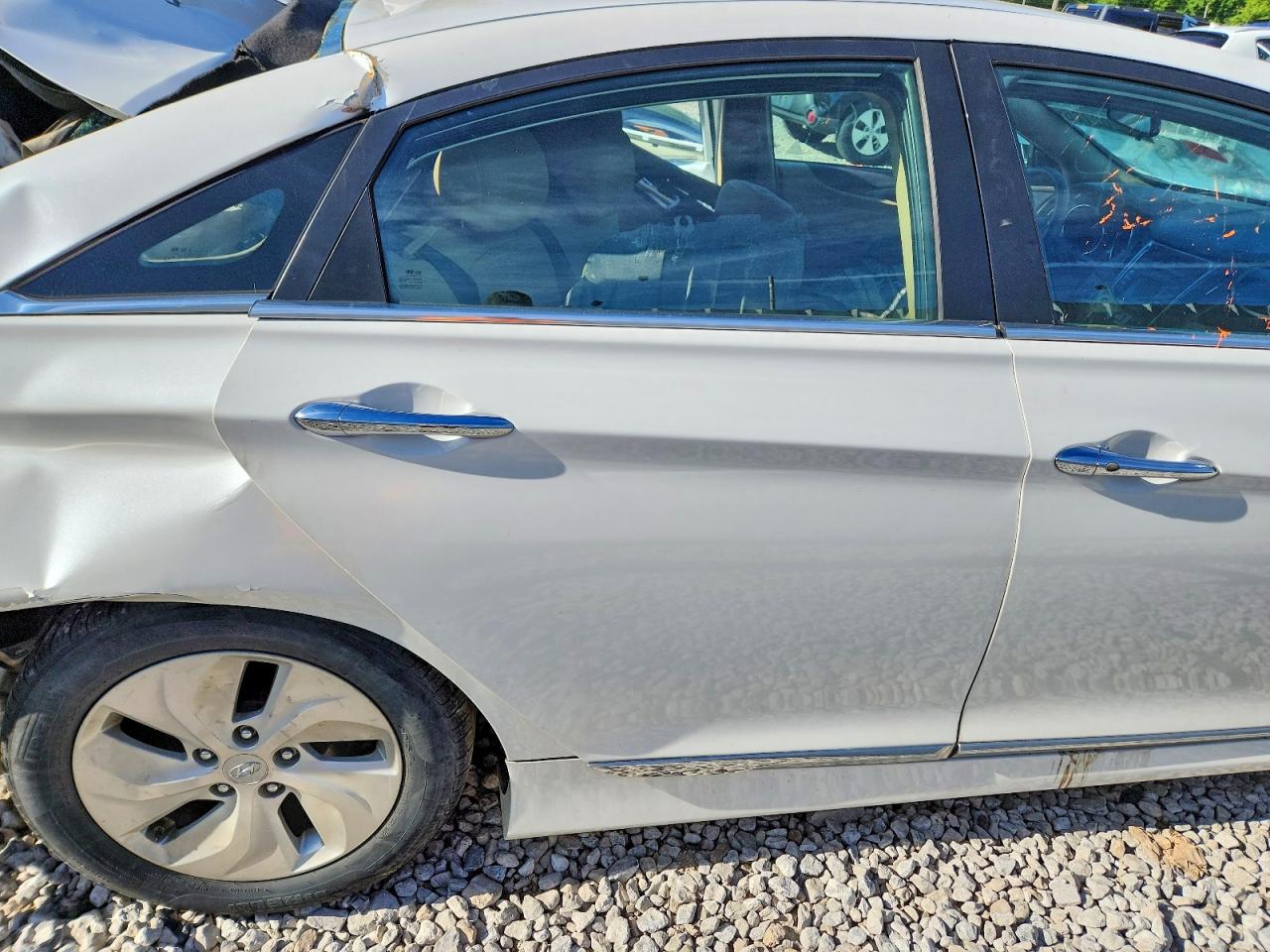2015 Hyundai Sonata Hybrid Base White vin: KMHEC4A4XFA139802