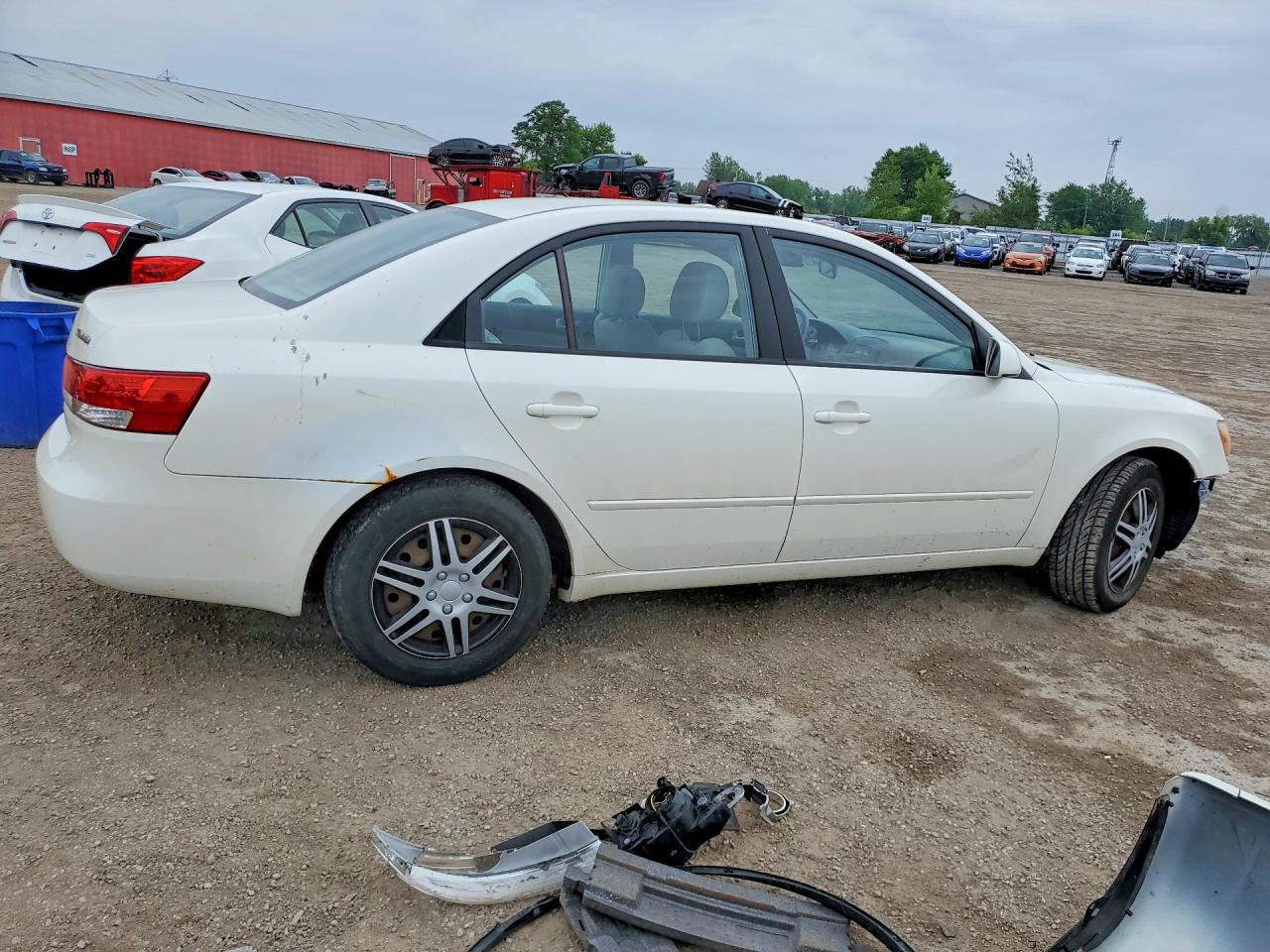 2006 Hyundai Sonata Gl White vin: KMHET46C06A148377