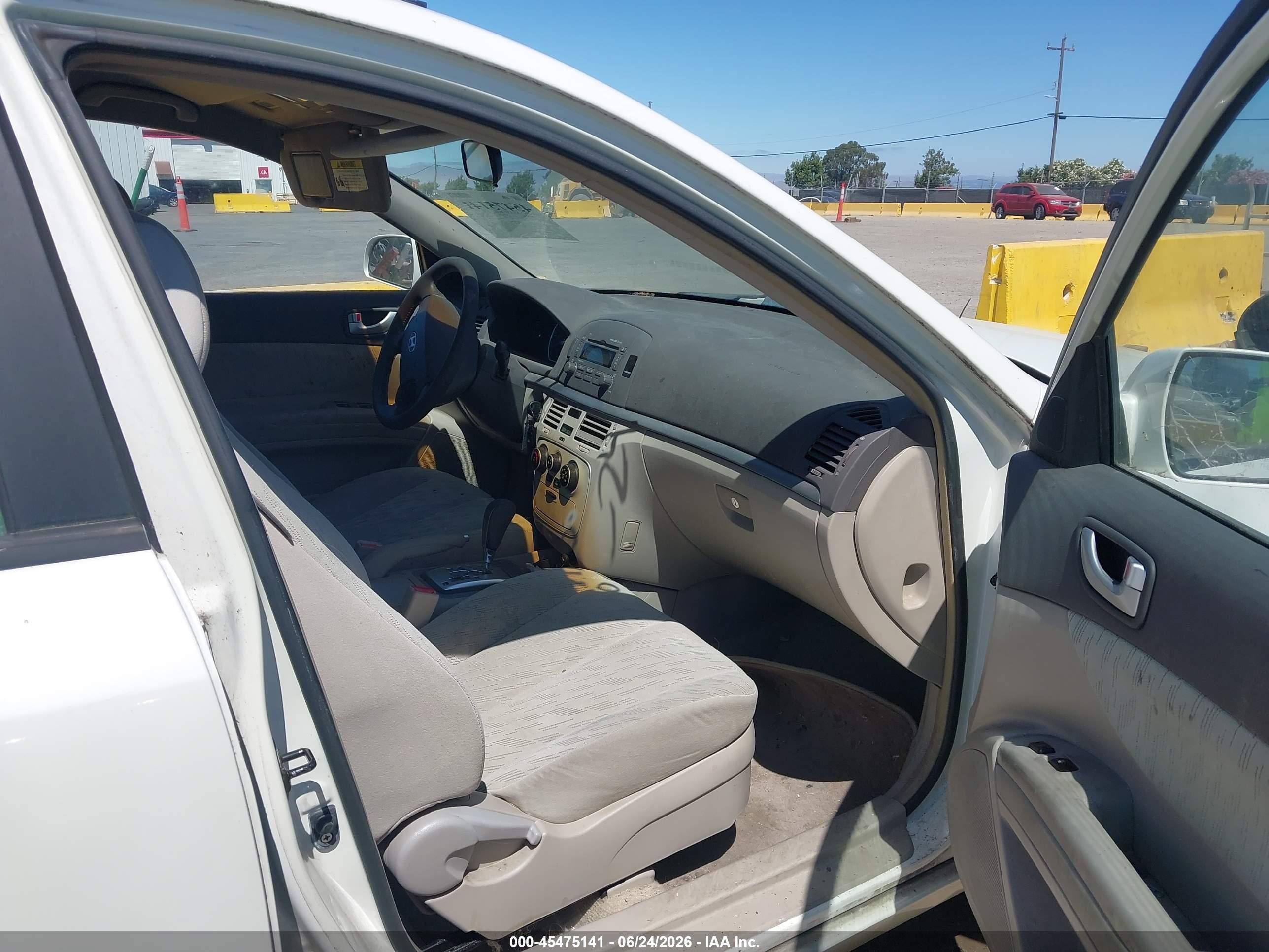 2006 Hyundai Sonata Gl White vin: KMHET46C56A098737