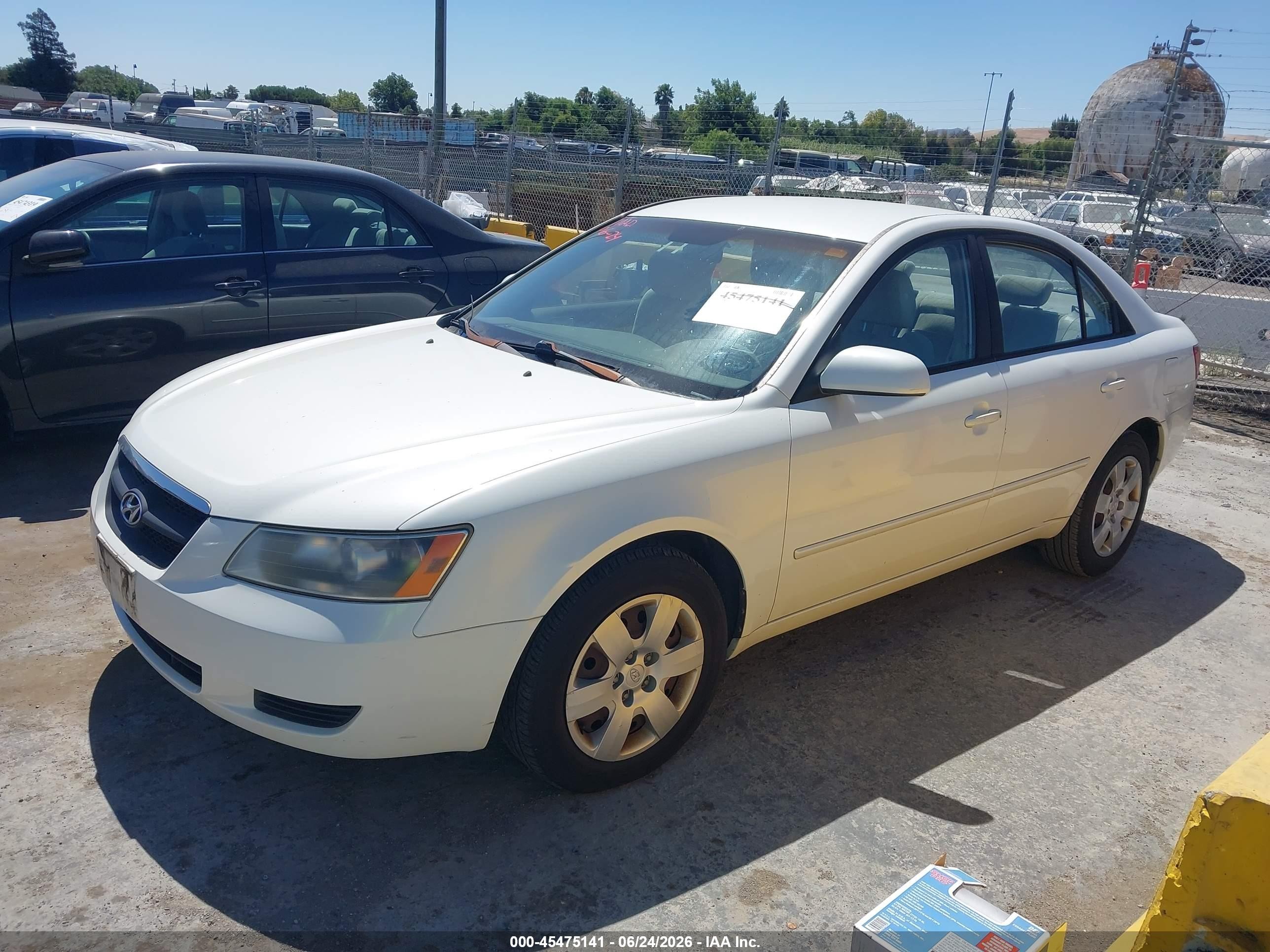2006 Hyundai Sonata Gl White vin: KMHET46C56A098737