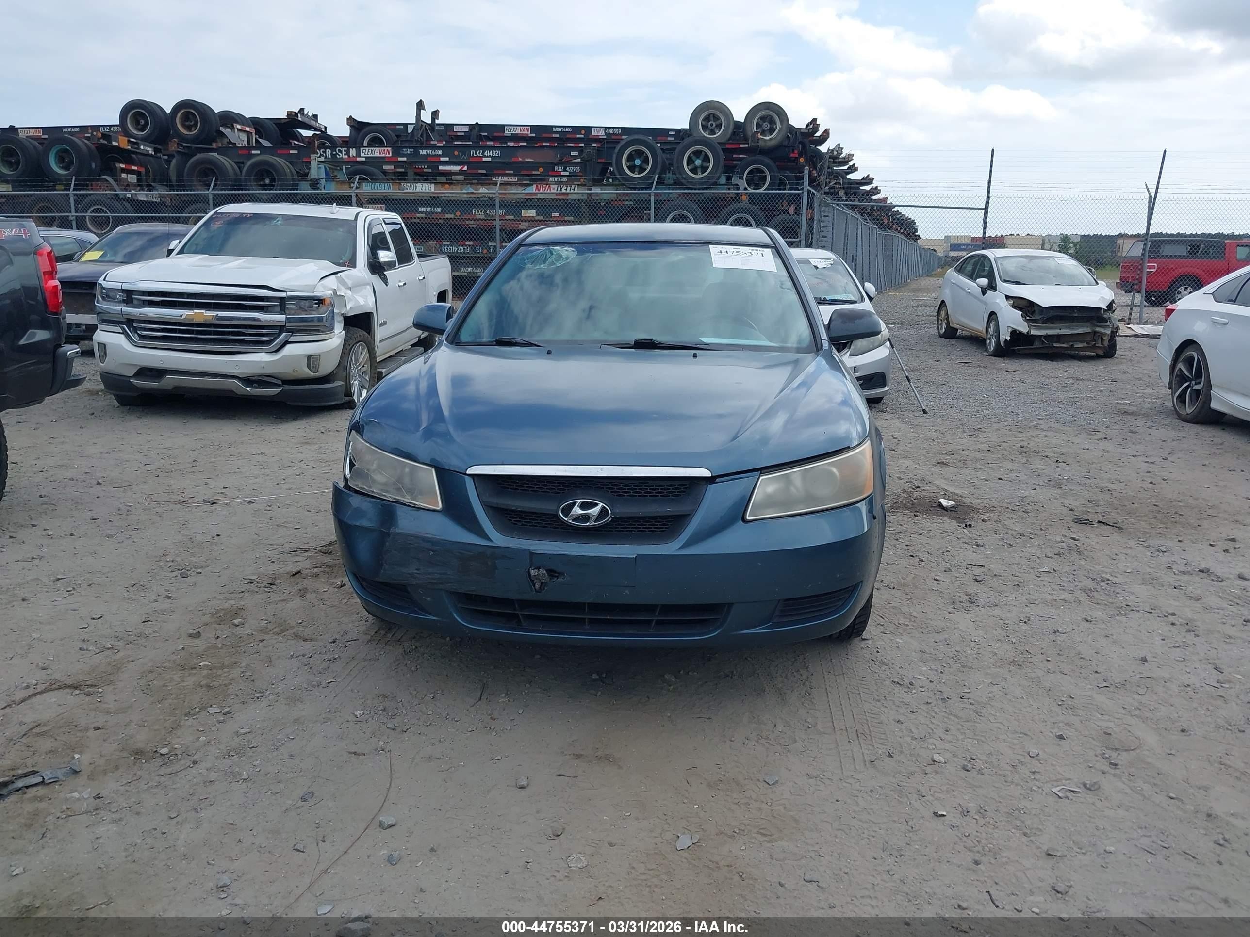 2006 Hyundai Sonata Gl Blue vin: KMHET46C56A107064