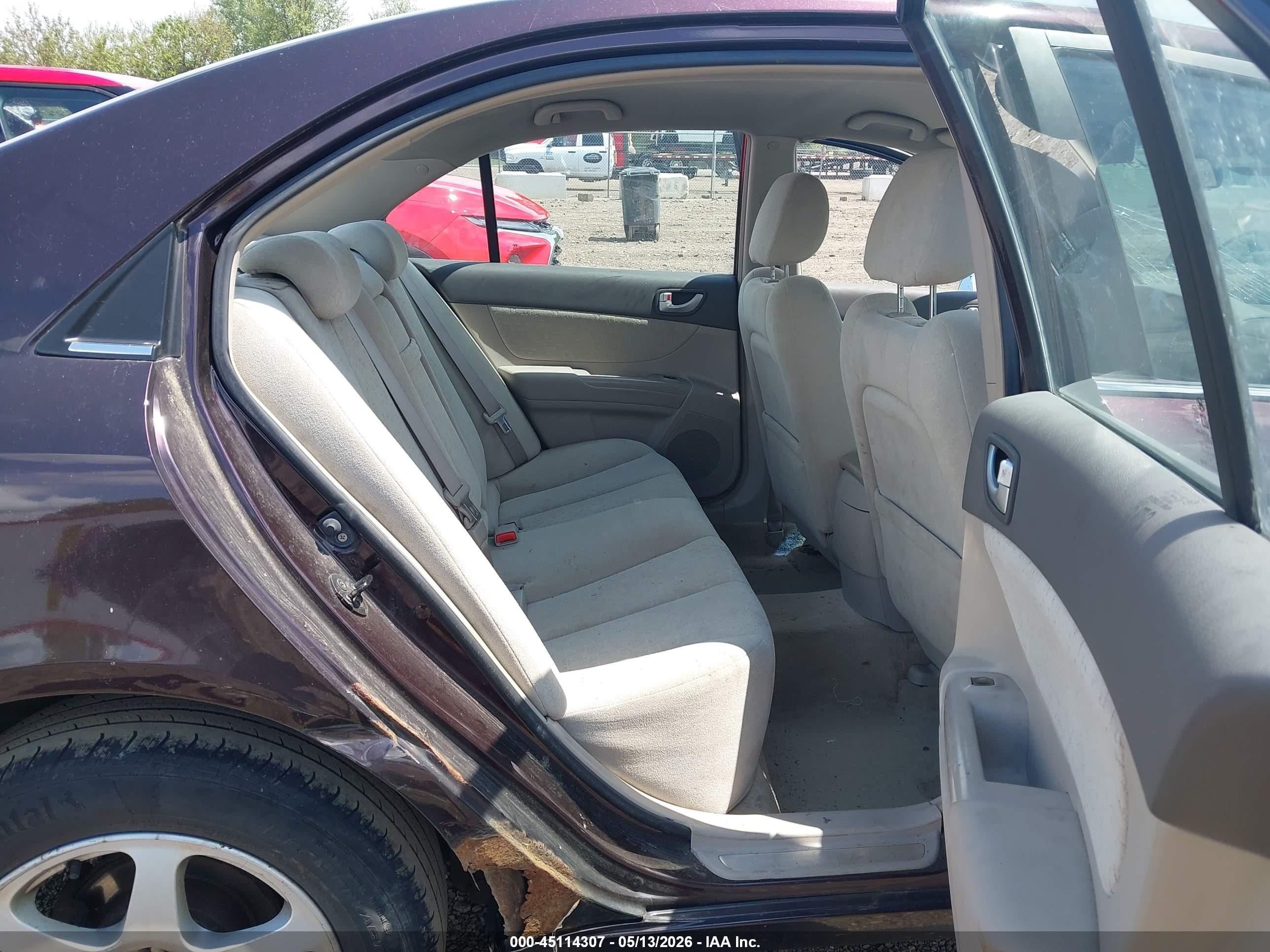 2006 Hyundai Sonata Gls Maroon vin: KMHEU46C16A074383