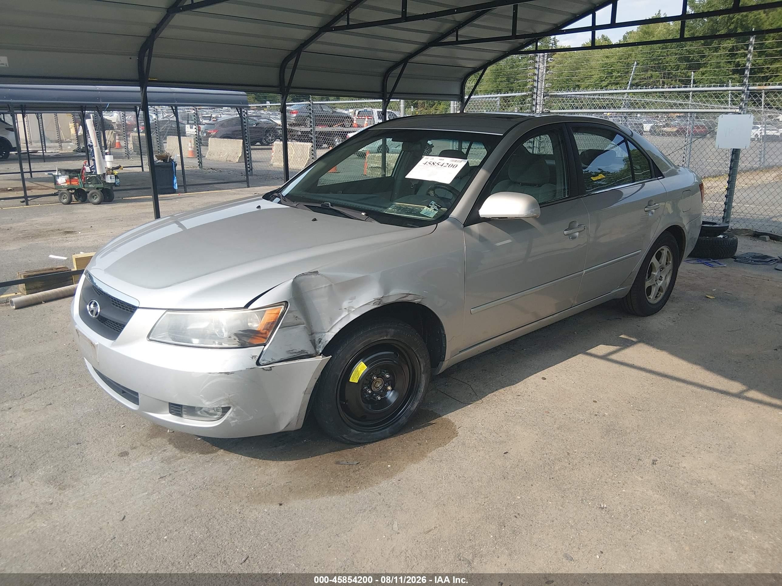 2006 Hyundai Sonata Gls Silver vin: KMHEU46C66A143956