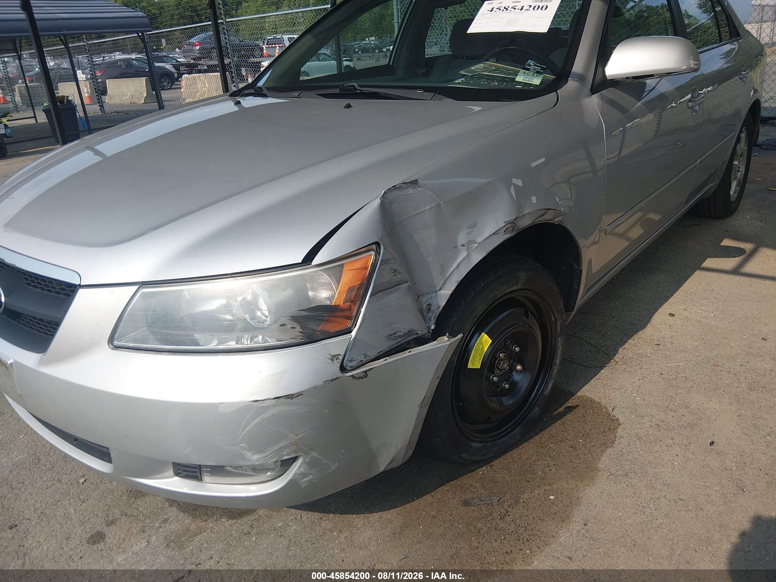 2006 Hyundai Sonata Gls Silver vin: KMHEU46C66A143956