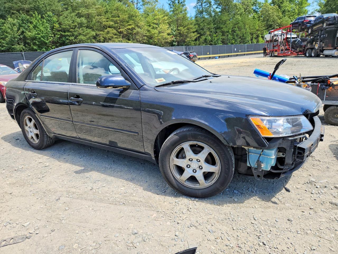 2006 Hyundai Sonata Gls Black vin: KMHEU46C76A113283