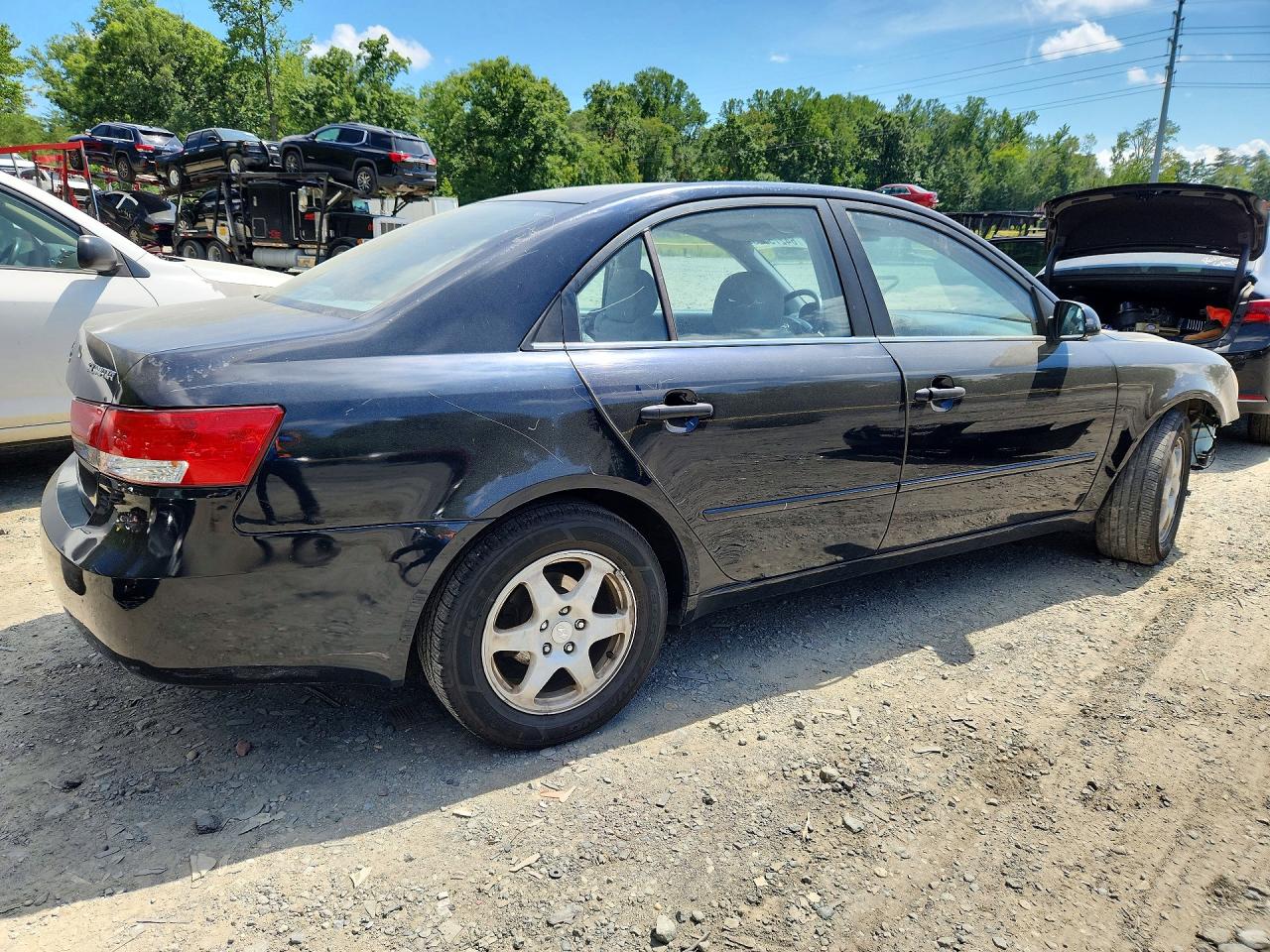 2006 Hyundai Sonata Gls Black vin: KMHEU46C76A113283