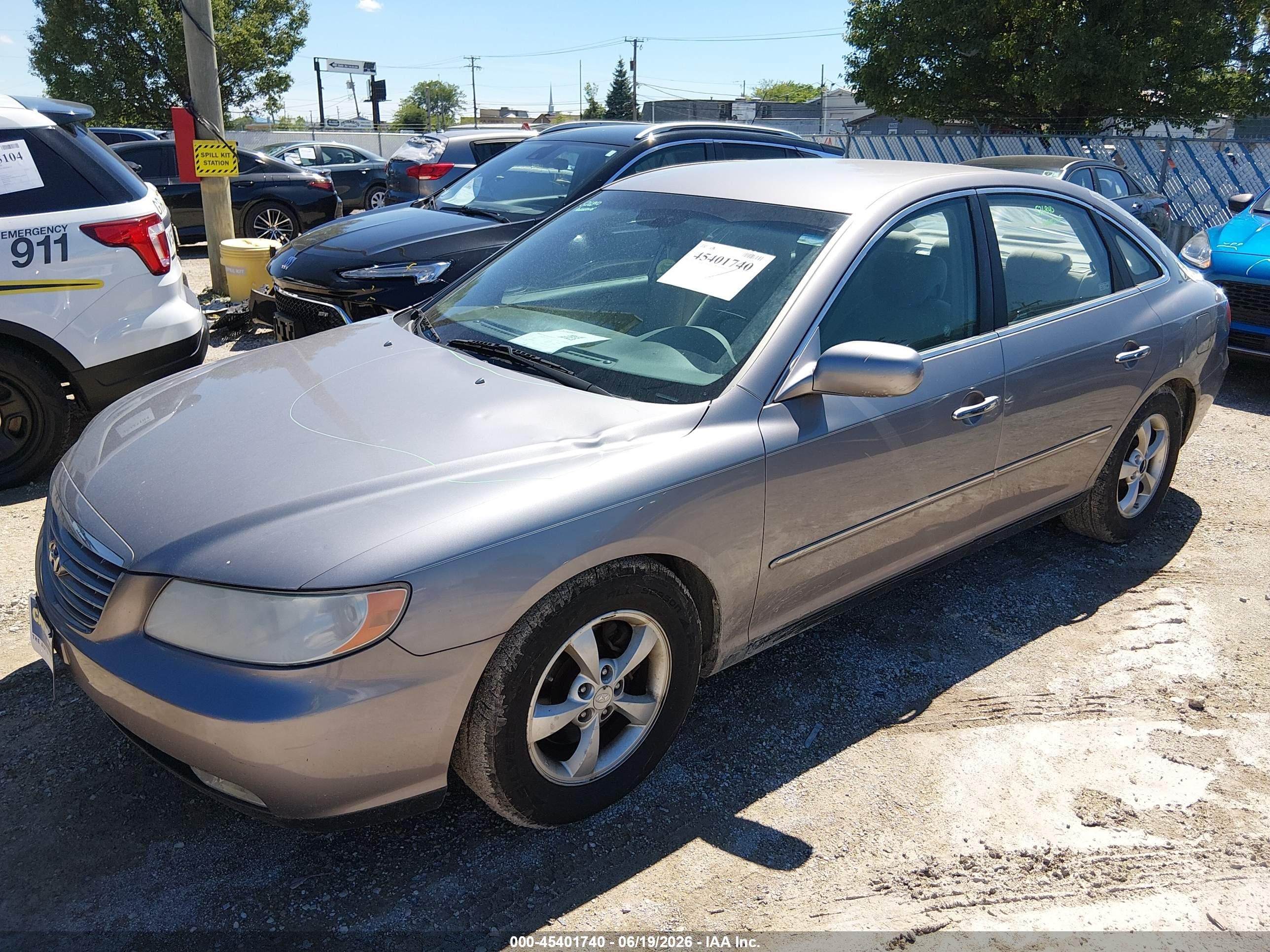 2007 Hyundai Azera Gls Silver vin: KMHFC46D07A180227