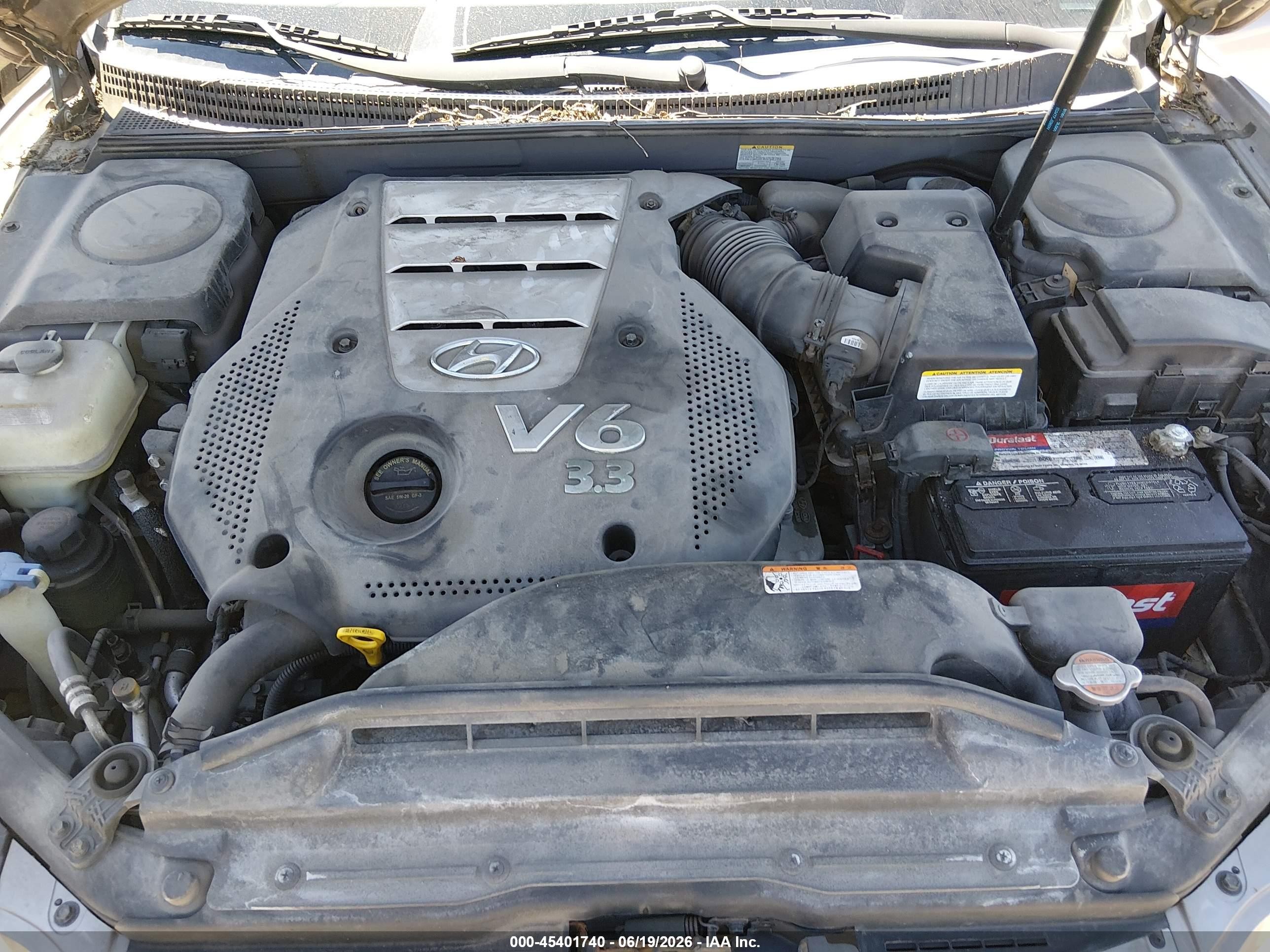 2007 Hyundai Azera Gls Silver vin: KMHFC46D07A180227