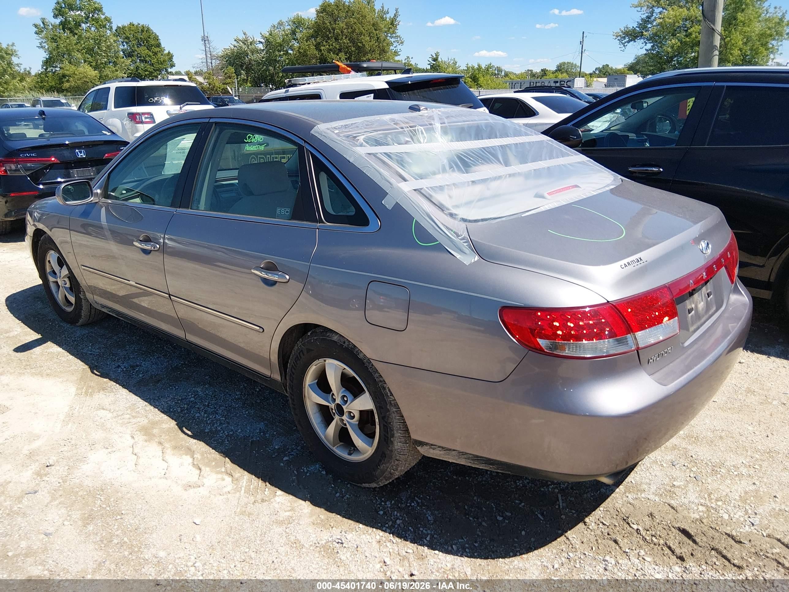 2007 Hyundai Azera Gls Silver vin: KMHFC46D07A180227